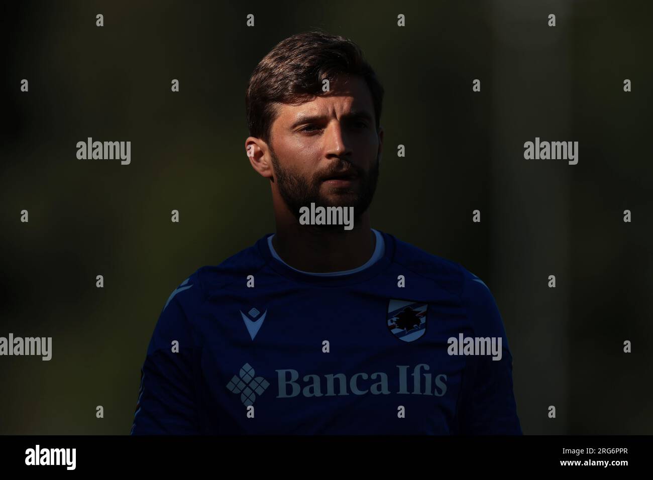 Gozzano, Italie, 6 août 2023. Bartosz Bereszynski de l'UC Sampdoria réagit avant le match amical de pré-saison au Stadio Alfredo d'Albertas, Gozzano. Le crédit photo devrait se lire : Jonathan Moscrop / Sportimage Banque D'Images