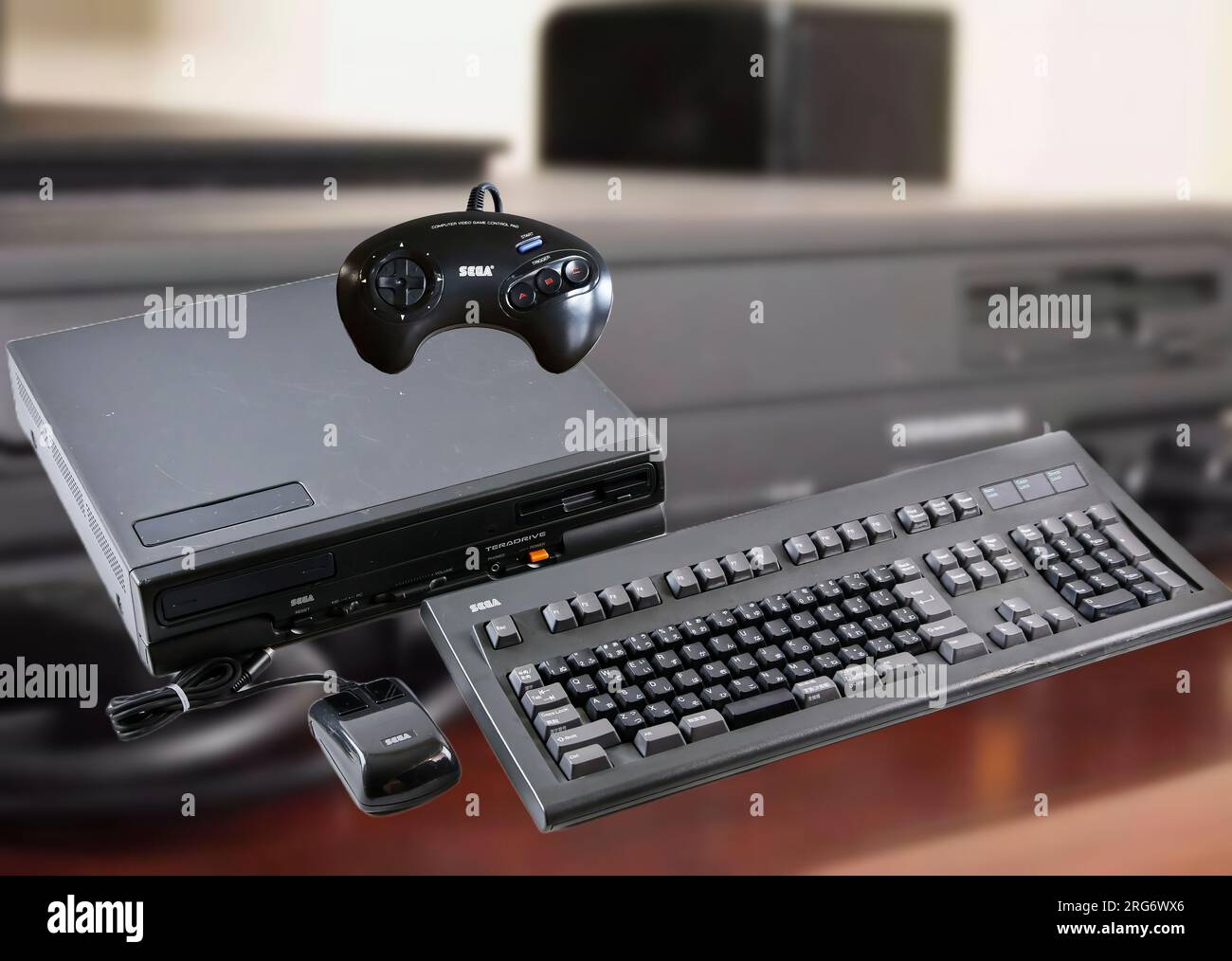 Le Sega TeraDrive est un ordinateur console, un système compatible PC IBM avec un Mega Drive intégré, développé par Sega et fabriqué par IBM en 1991 Banque D'Images