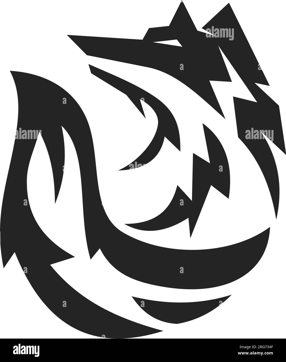 Modèle de logo fox isolé. Icône Illustration identité de la marque. Graphique vectoriel abstrait Illustration de Vecteur