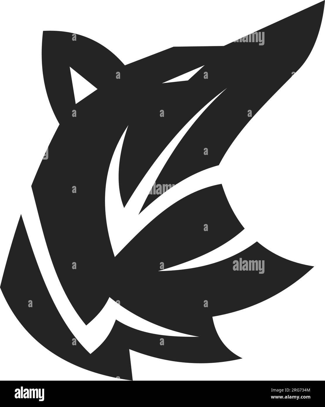 Modèle de logo fox isolé. Icône Illustration identité de la marque. Graphique vectoriel abstrait Illustration de Vecteur