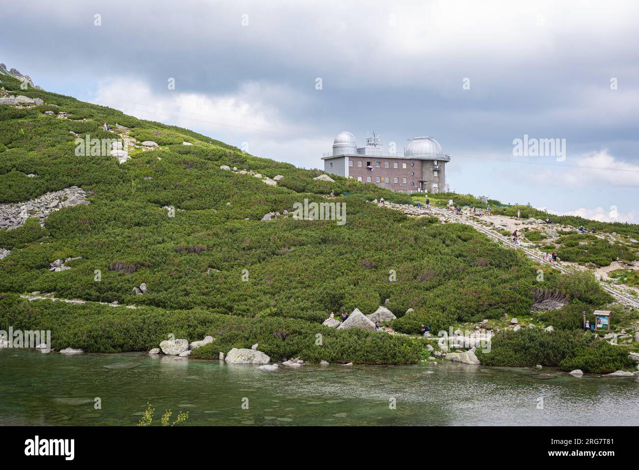 Observatoire météorologique et astronomique dans les montagnes Tatras Banque D'Images