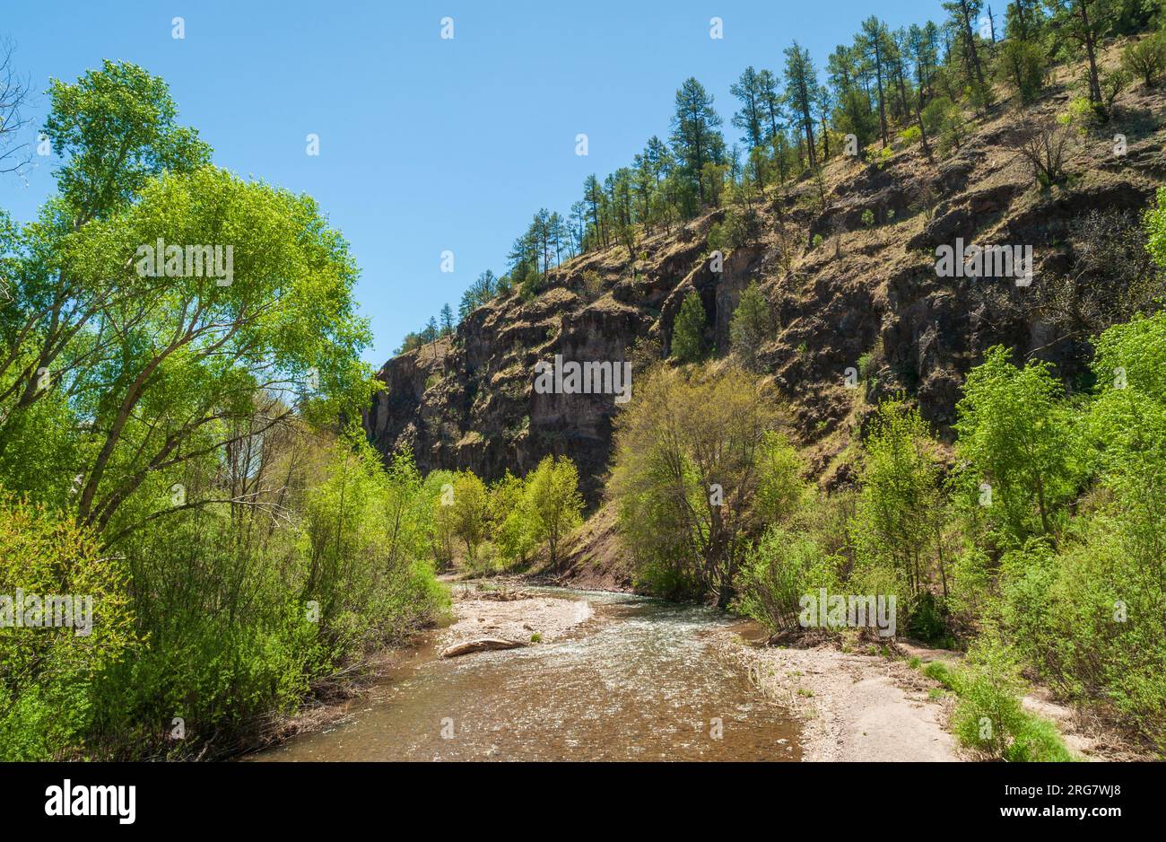 Gila Cliff Dwellings National Monument au Nouveau-Mexique Banque D'Images
