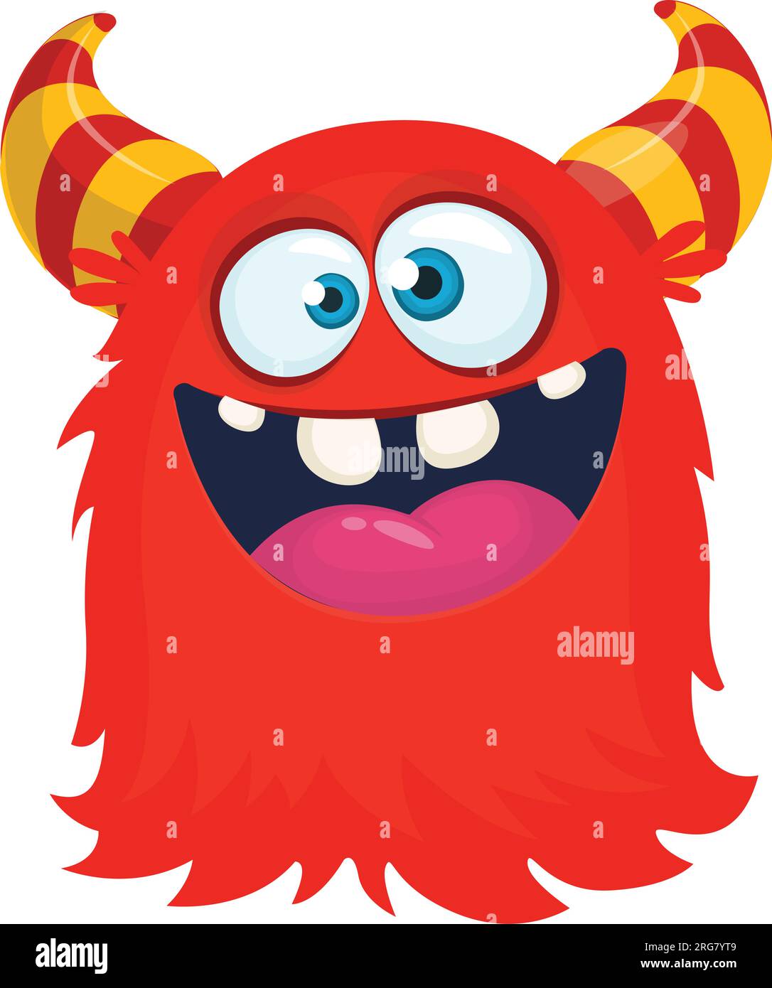 Joyeux monstre de dessin animé. Illustration du vecteur Halloween Illustration de Vecteur