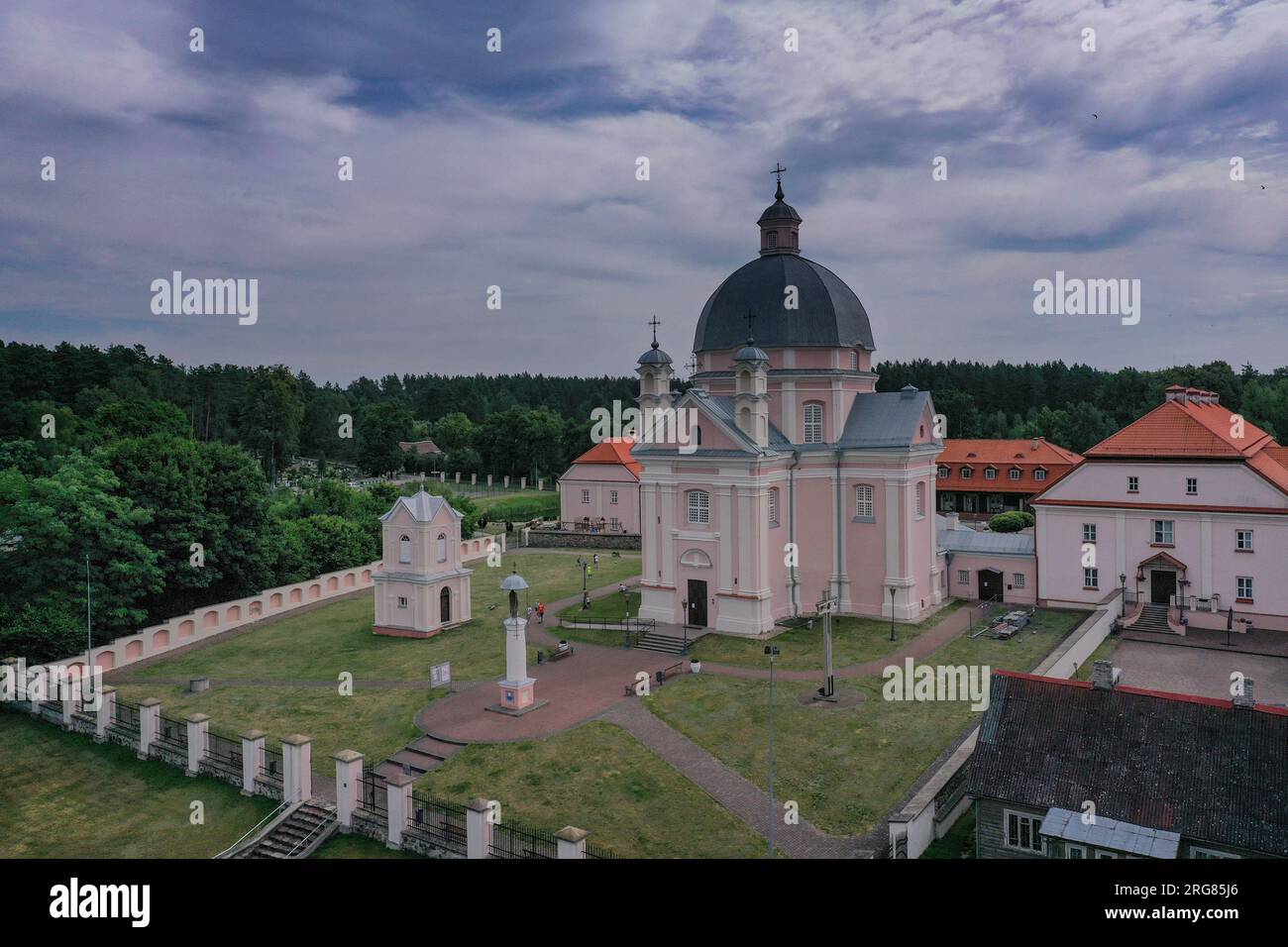 DAS Liskiava Kloster, südlich von Druskininkai gelegen, ist ein weiteres herausragendes kulturelles Denkmal in Litauen. Ursprünglich im Jahr 1625 al Banque D'Images