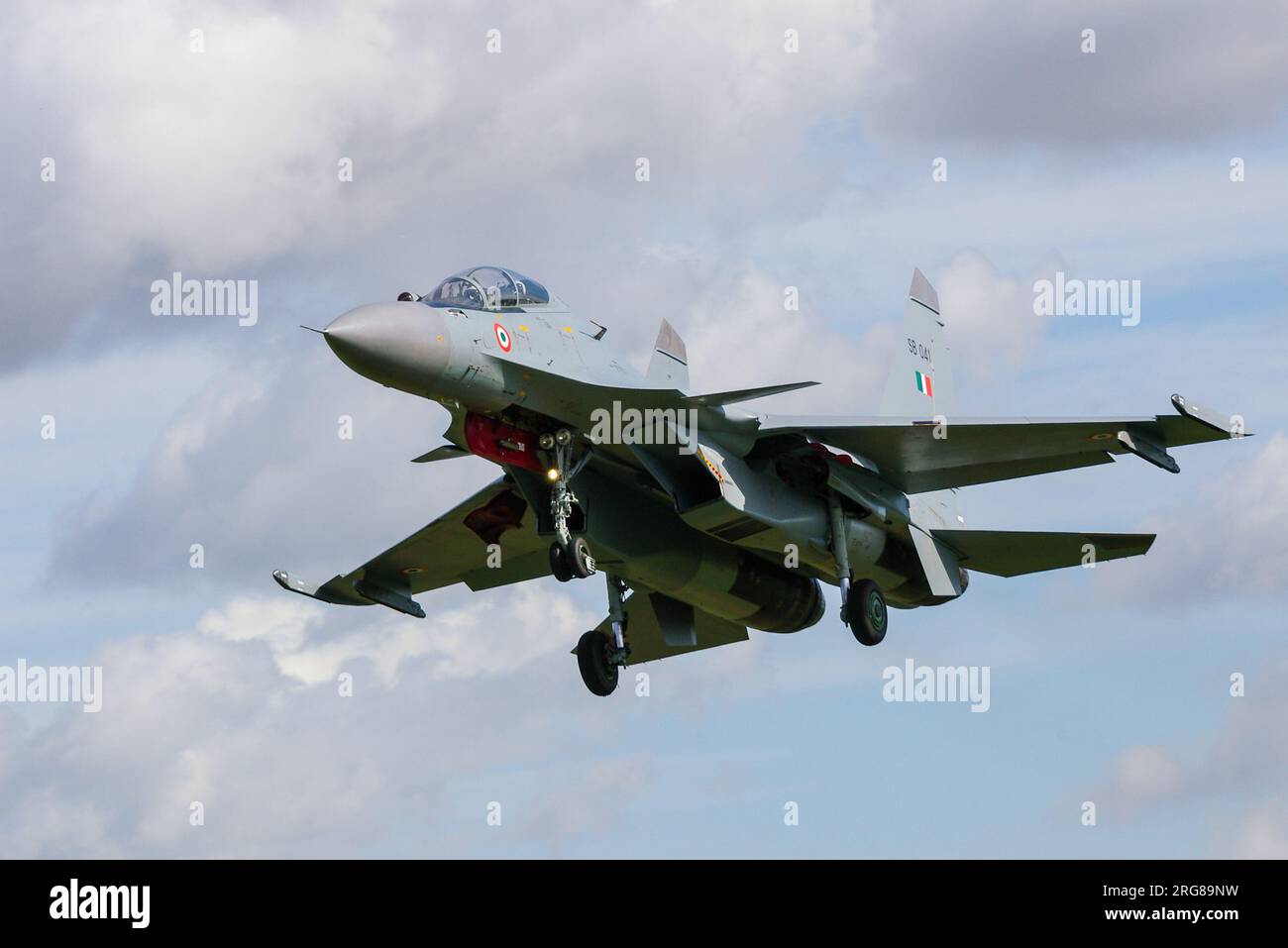 Indian Air Force Sukhoi Su-30MKI en avion de chasse, avion de chasse de supériorité aérienne. Flanker Su30 H Fédération conçu, construit par Hindustan Aeronautics Limited Banque D'Images