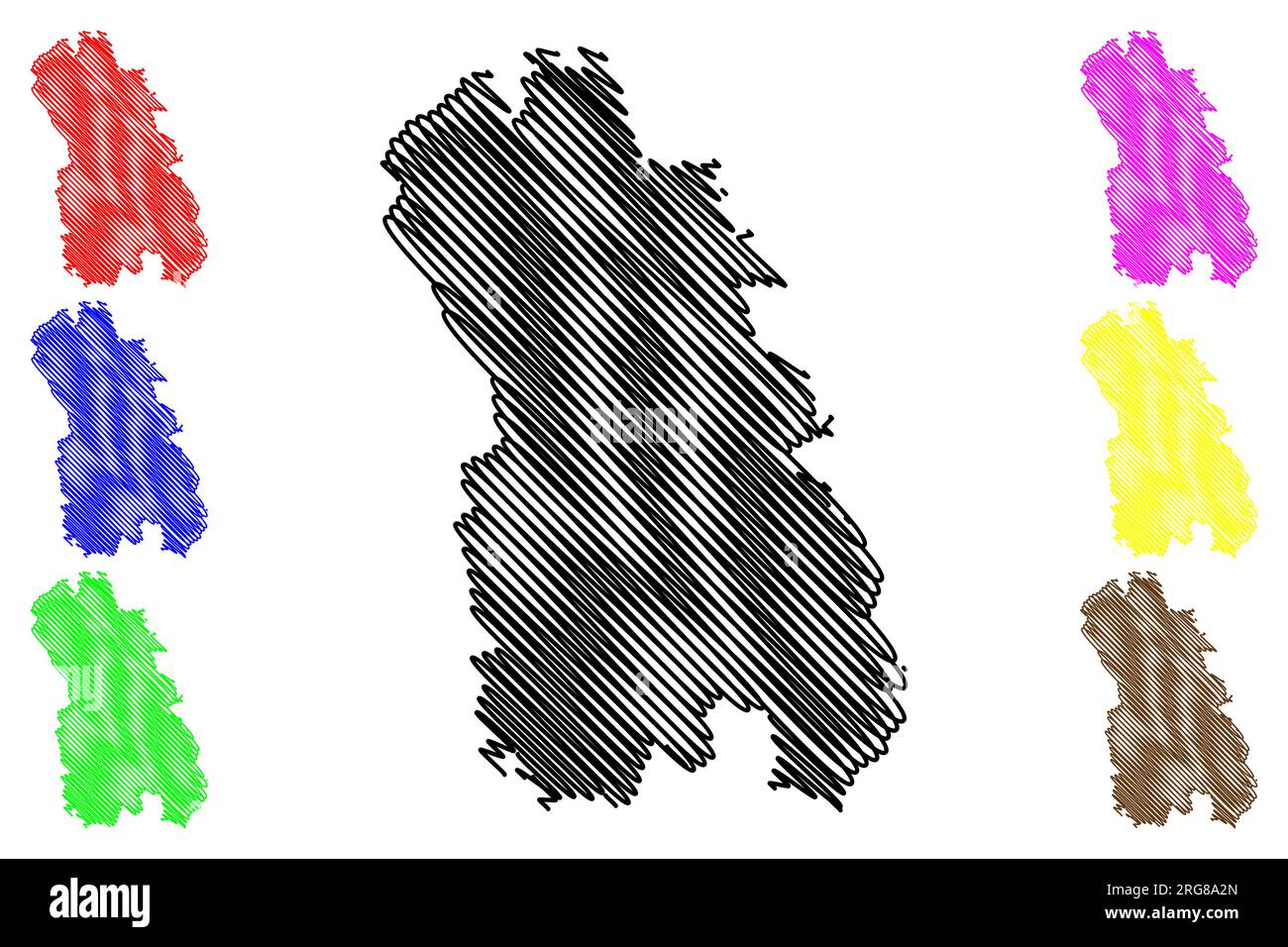 Ville de Stoke-on-Trent et autorité unitaire (Royaume-Uni de Grande-Bretagne et d'Irlande du Nord, comté de cérémonie Staffordshire ou Staffs, Angleterre) m Illustration de Vecteur