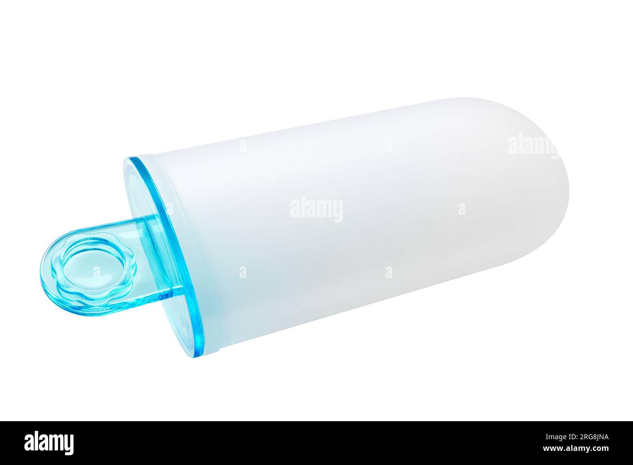 Moule de forme de crème glacée en plastique isolé sur le fond blanc Banque D'Images