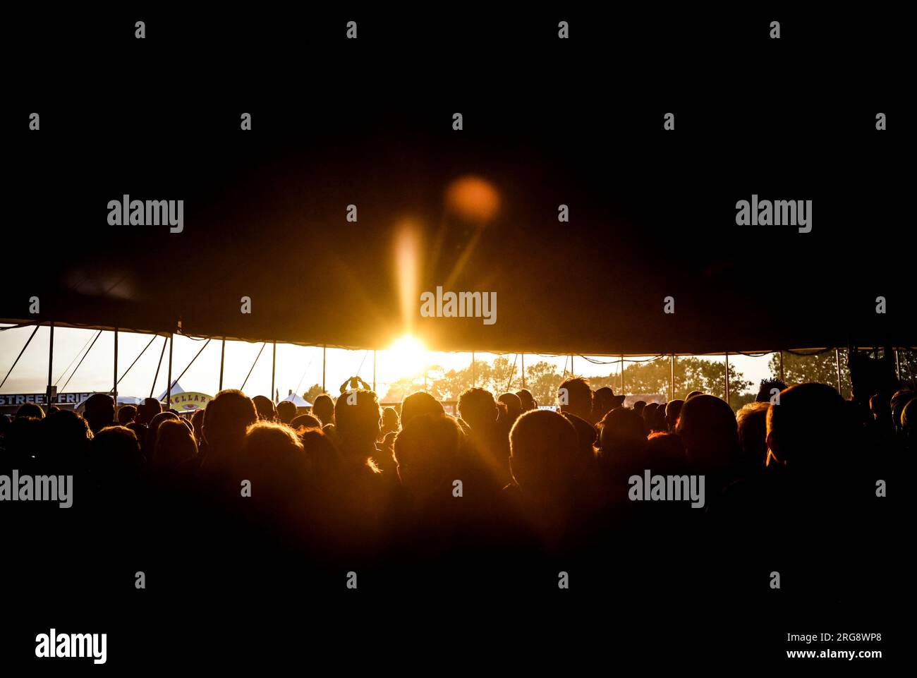 Les couchers de soleil au Festival de Wickham 2023. Banque D'Images