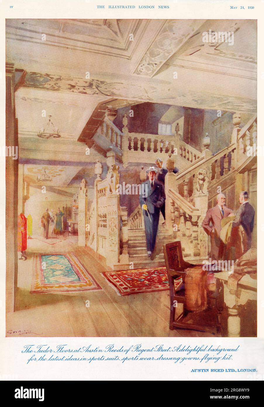 L'élégant escalier d'AUSTIN REEd'S, pourvoyeurs pour hommes, situé dans Regent Street, Londres Banque D'Images