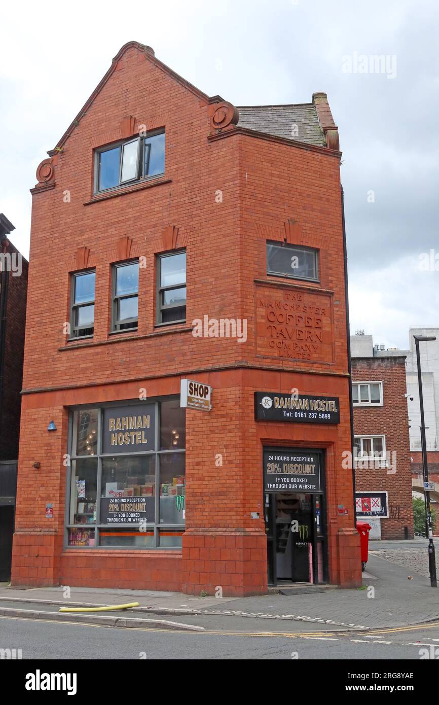 The Manchester Coffee Tavern Co Ltd - mouvement de tempérance de 1880 pour rivaliser avec les pubs alcooliques et les palais de gin, 8 Fairfield St, Manchester M1 3GF Banque D'Images