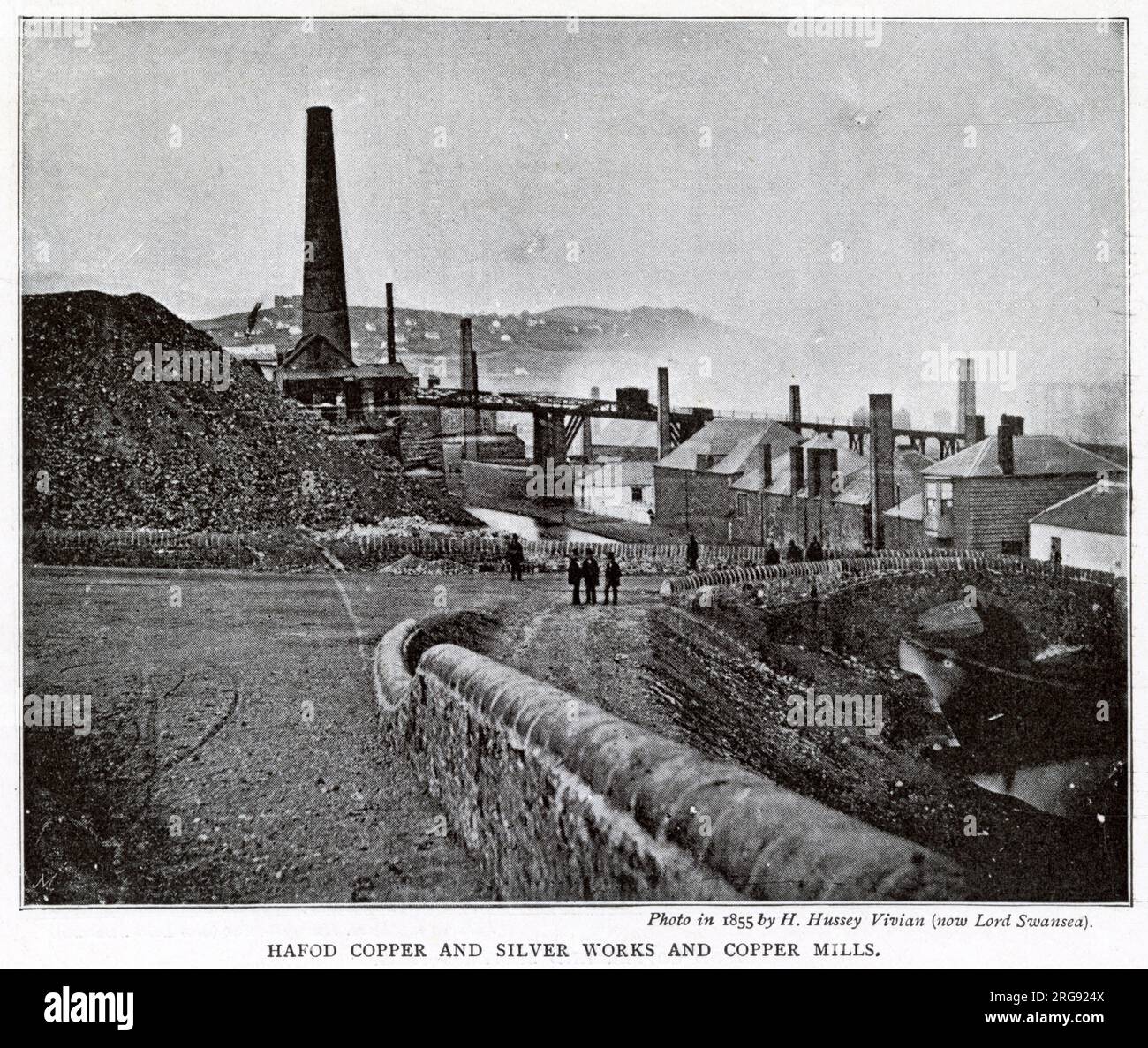 Vue extérieure de l'usine de cuivre et d'argent de Hafod et de l'usine de cuivre à Swansea, pays de Galles. Banque D'Images