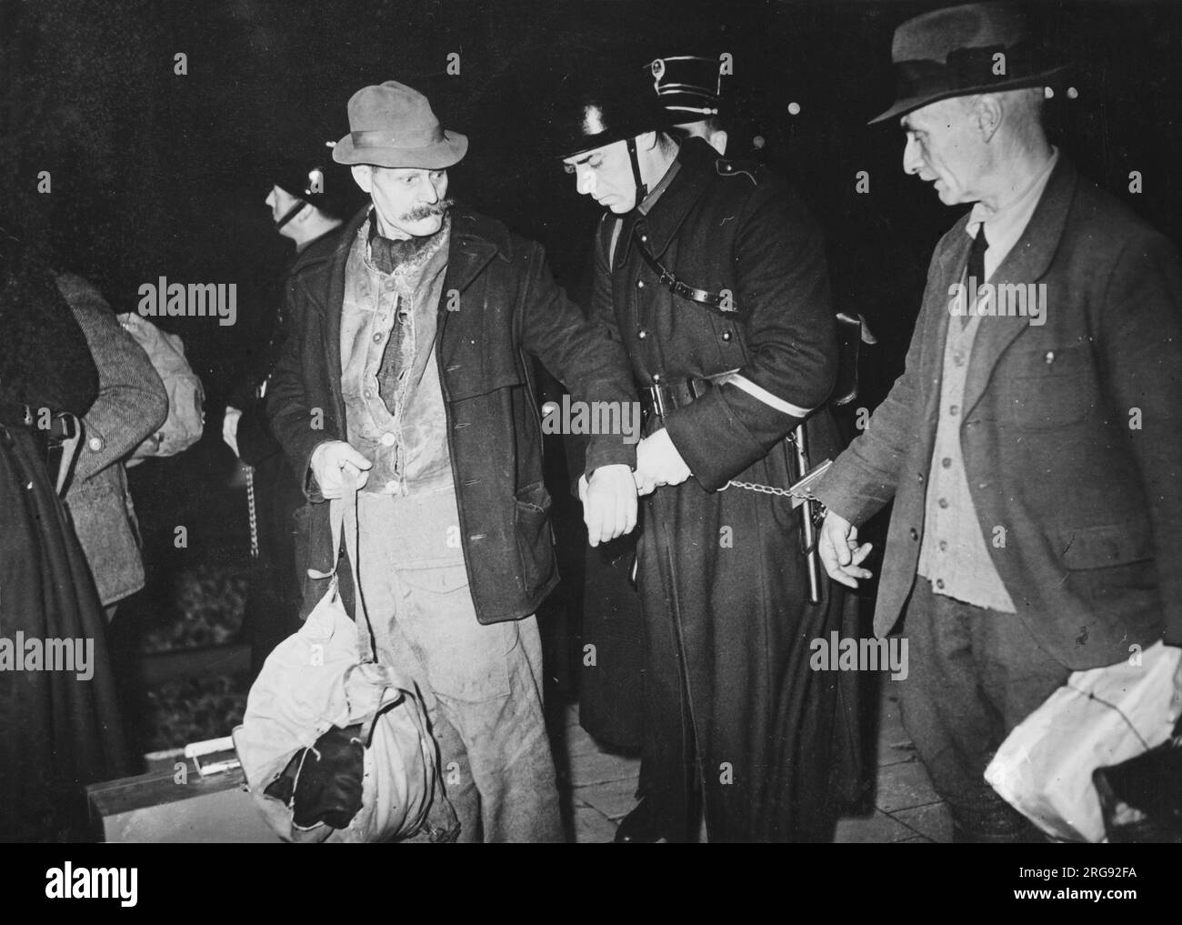 Les suspects allemands de crimes de guerre arrivent à Bruxelles pour être jugés pendant la Seconde Guerre mondiale Banque D'Images