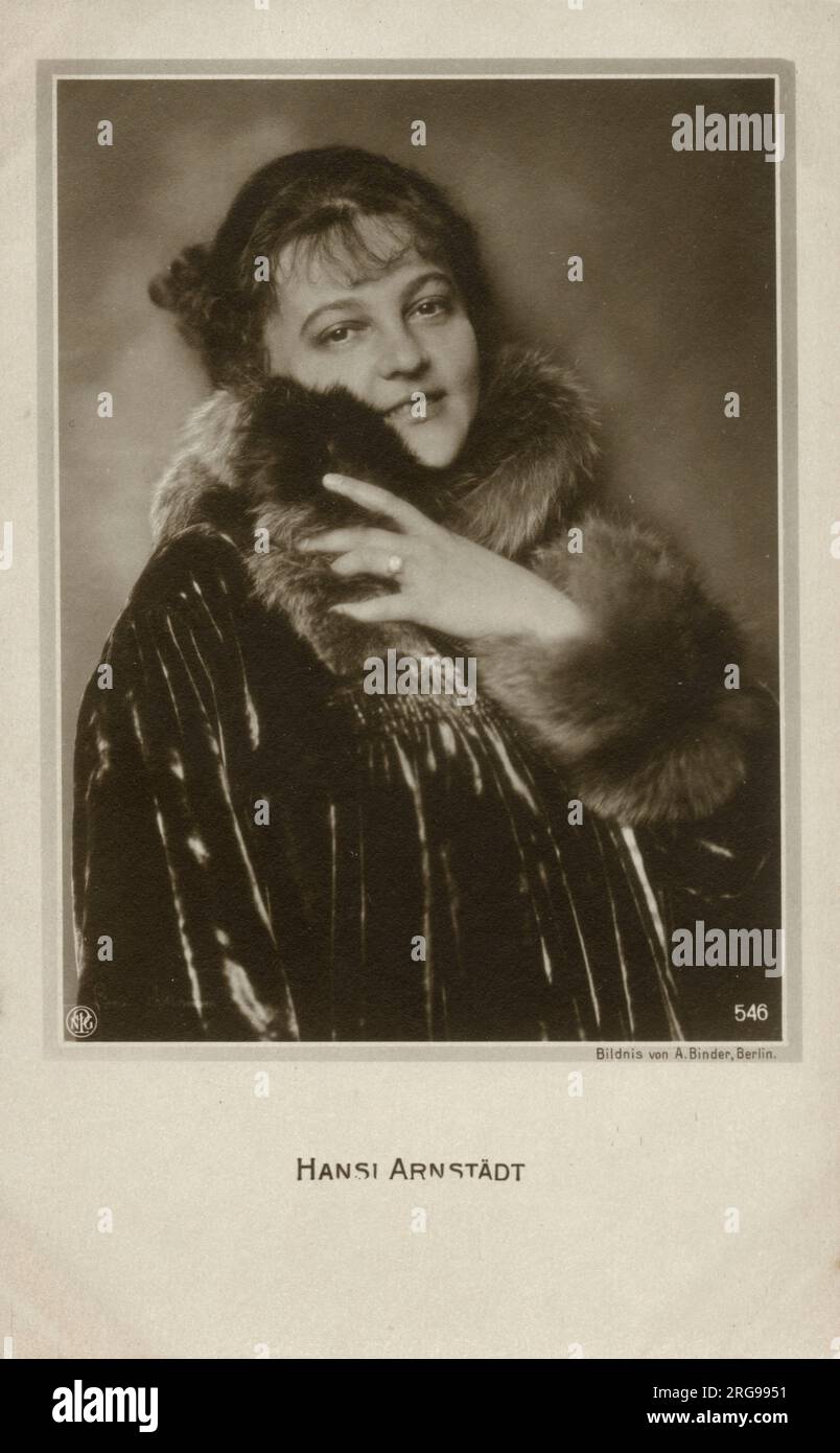 Hansi Arnstadt (1878-1945) - actrice allemande, star de cinéma et danseuse. Banque D'Images