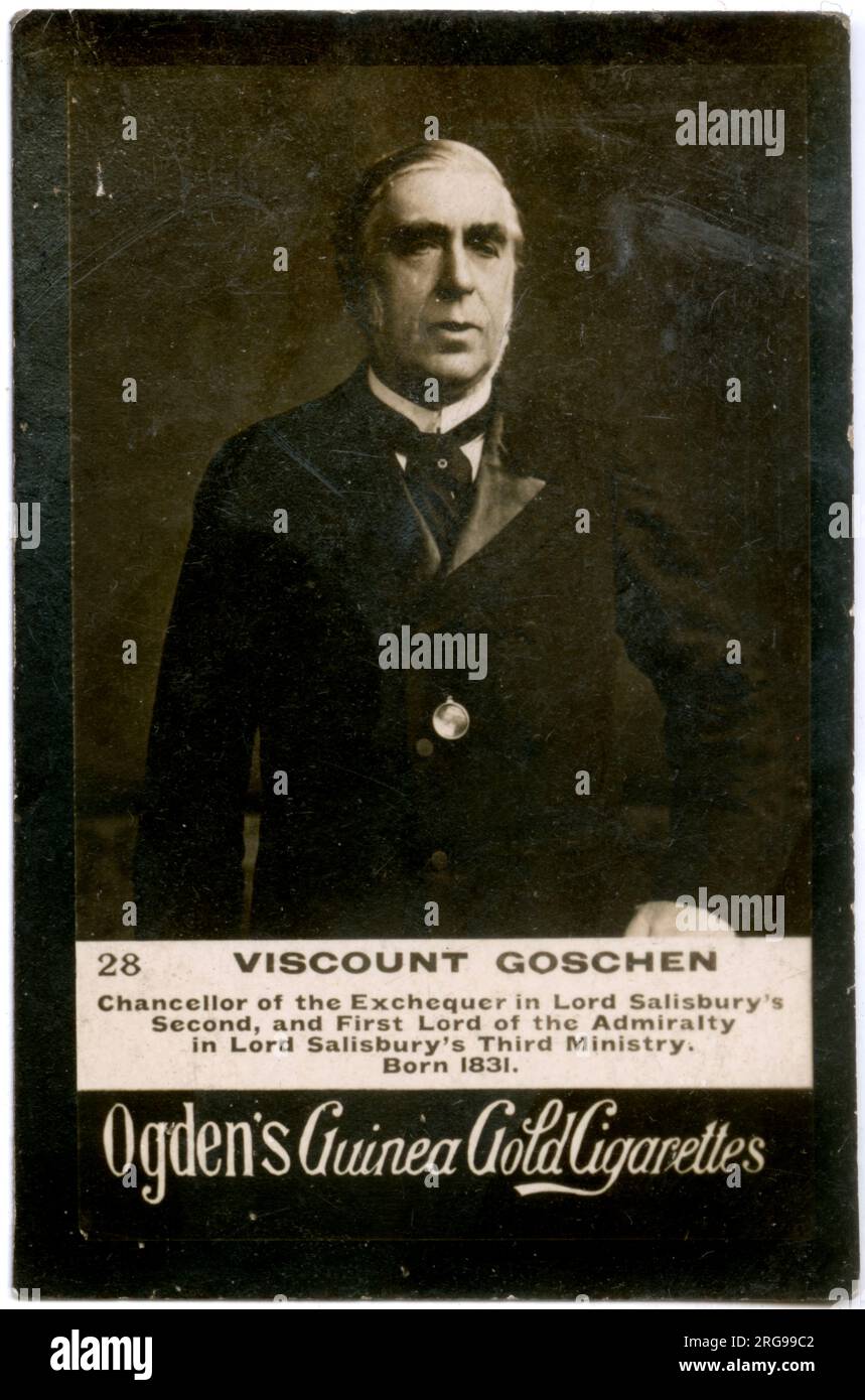 George Goschen (1831-1907), 1e vicomte Goschen, homme politique conservateur britannique, ministre du gouvernement et homme d'affaires. Banque D'Images