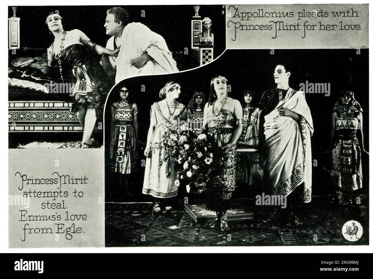 Silent Movie film, Messalina ou la chute d'une impératrice 1923, princesse Mirit, Ennius, Egle, Appollonius Banque D'Images