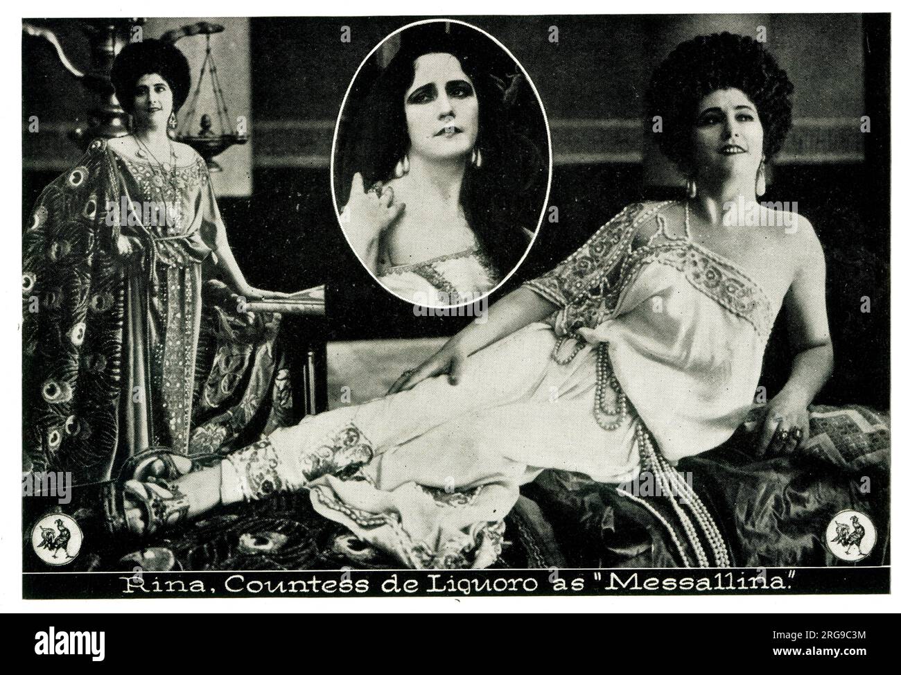 Silent Movie film film, Messalina ou la chute d'une impératrice 1923, Rina Comtesse de Liguoro Banque D'Images