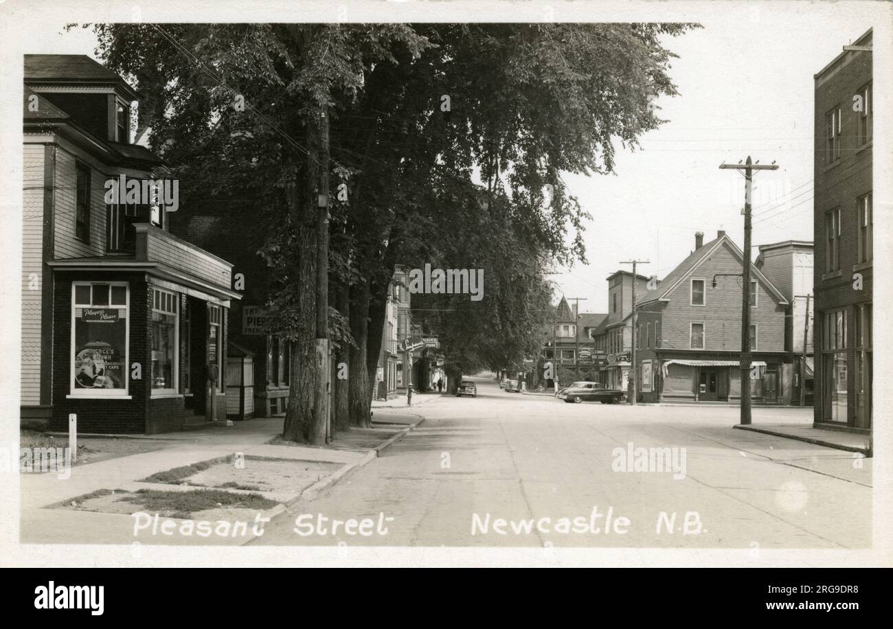 Pleasant Street, Newcastle, Miramichi, Nouveau-Brunswick, Canada. Banque D'Images