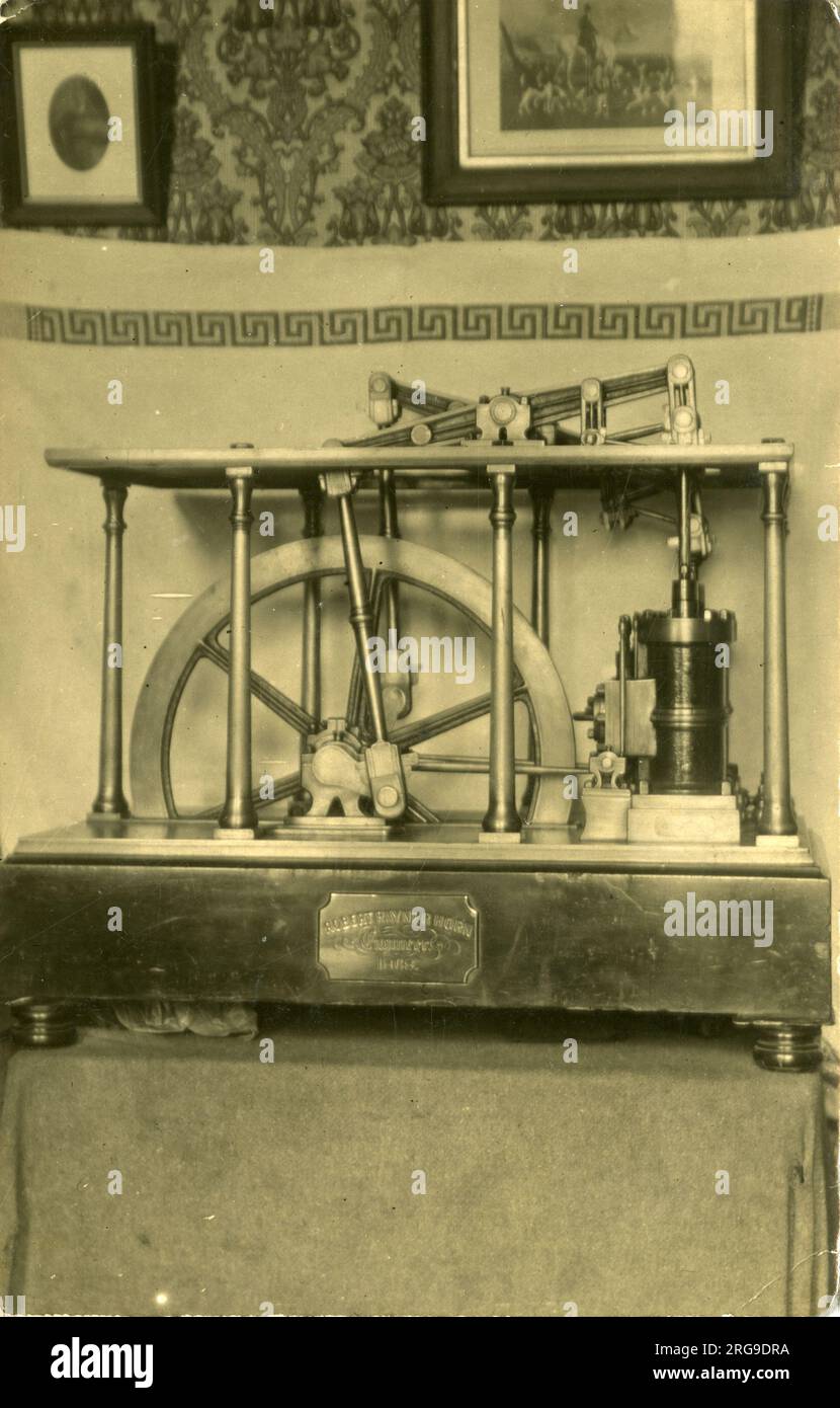 Modèle édouardien de moteur de pompage à faisceau de tête - Steam, Robert Rayner Horn - Ingénieur 1868., Angleterre. Banque D'Images
