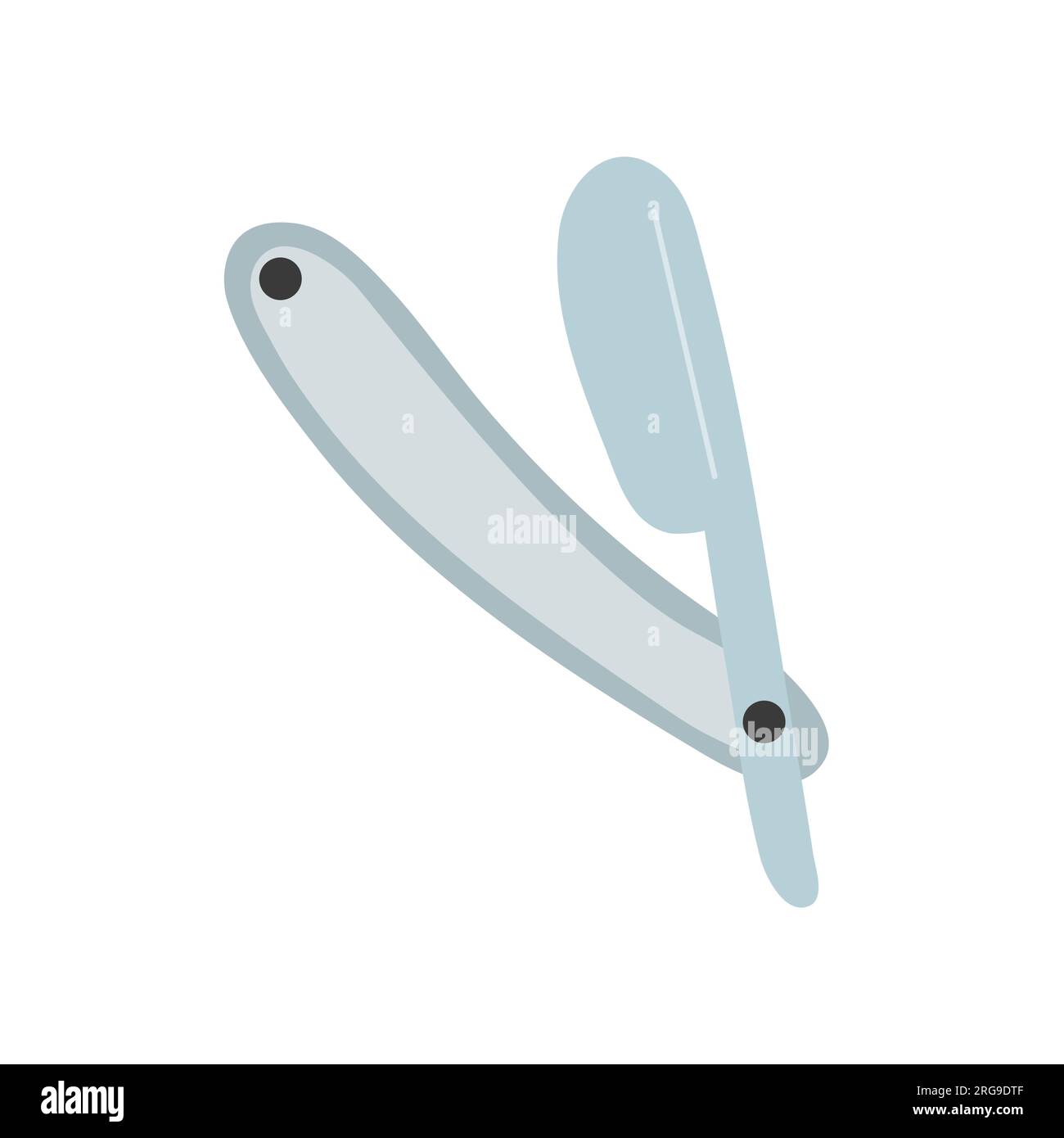 Rasoir de coiffeur plat Illustration de Vecteur