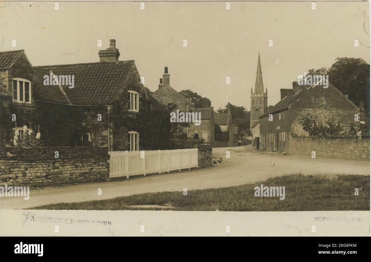 Church Street, Barkston le Willows, Grantham, Lincolnshire, Angleterre. Banque D'Images