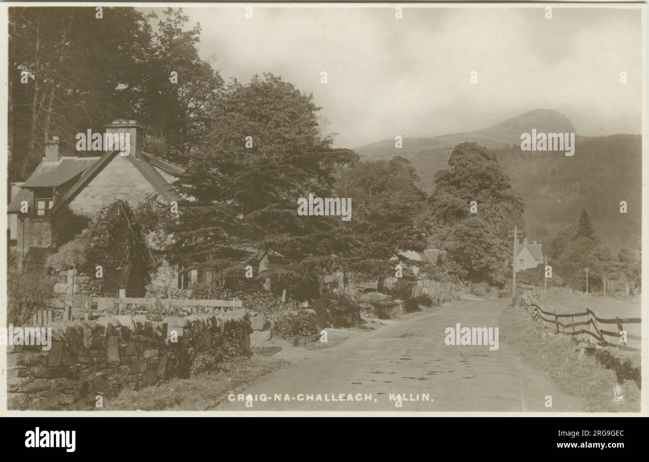 Craig-Na-Challeach, Killin, Stirling, Loch Tay, Stirlingshire, Écosse. Banque D'Images