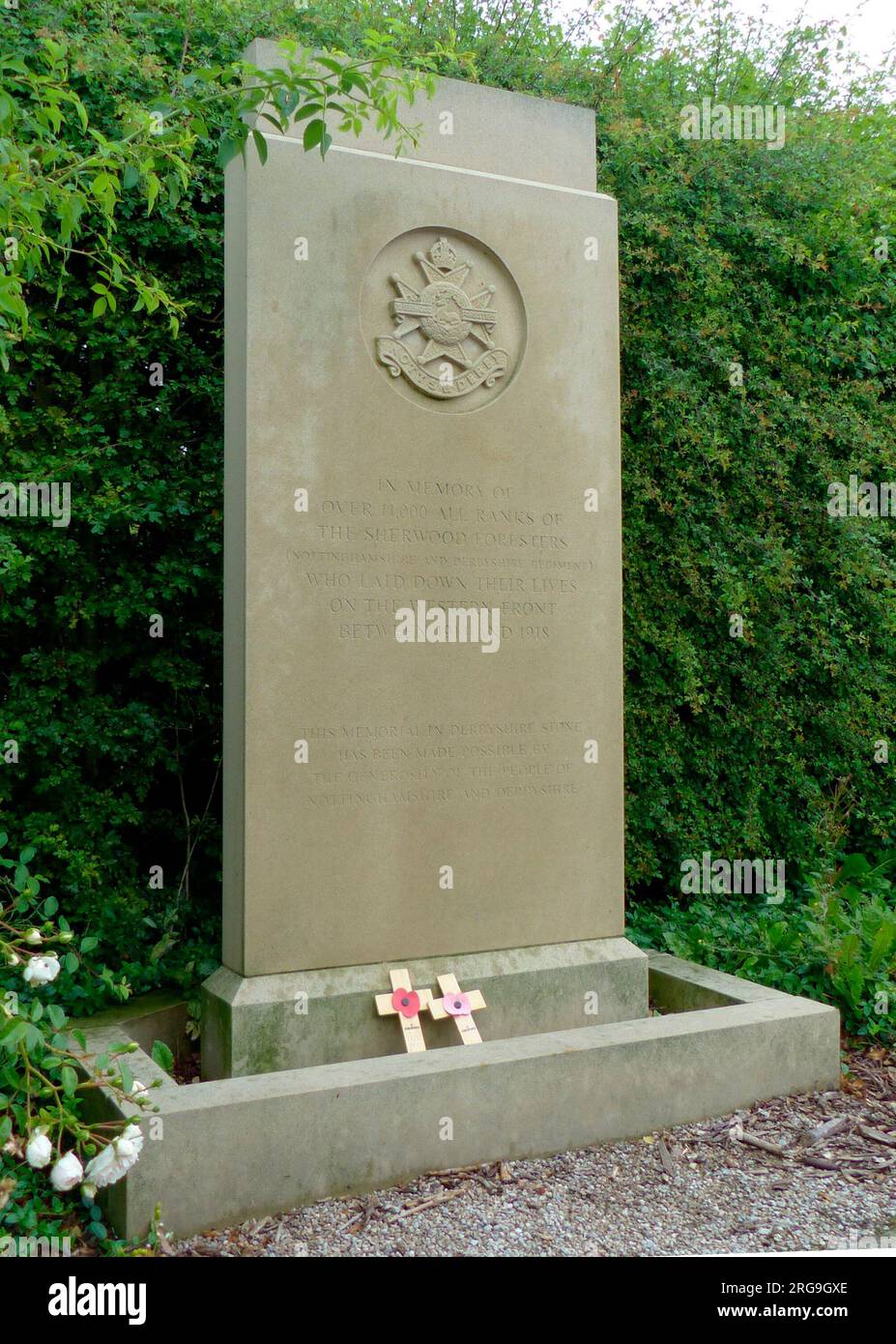 Sherwood Foresters (Notts & Derby) Memorial, Tyne Cot CWGC Banque D'Images