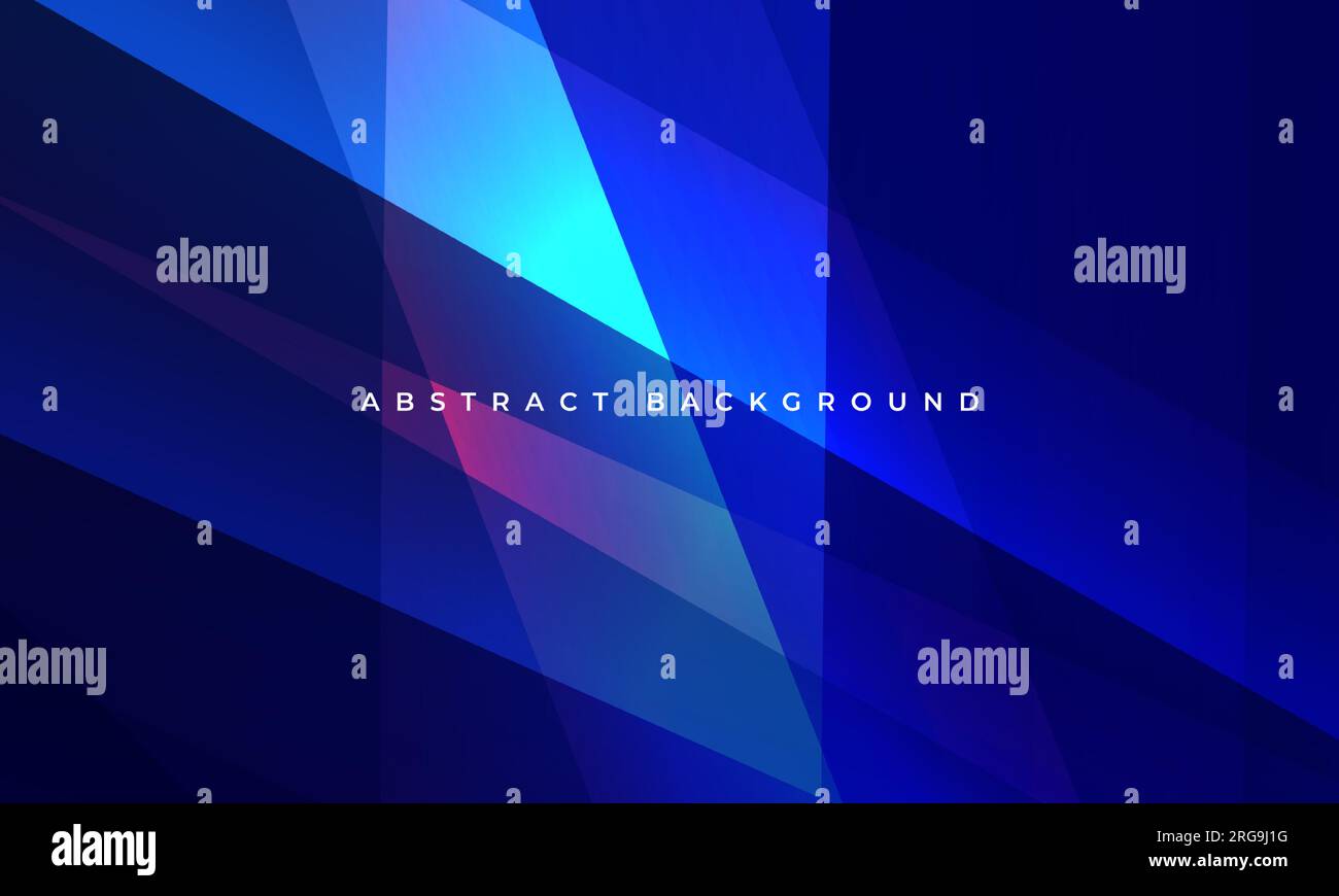 Fond bleu abstrait avec des éléments lumineux dynamiques géométriques. Fond bleu abstrait moderne tendance pour entreprise, entreprise, brochure, bannière Illustration de Vecteur