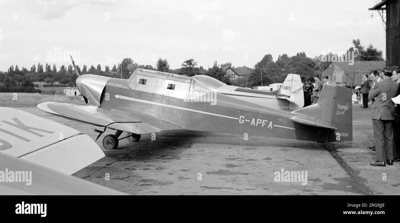 Druine D.11 Turbi Sport G-APFA (msn PFA-232), construit par des membres de la Popular Flying Association (PFA). Banque D'Images