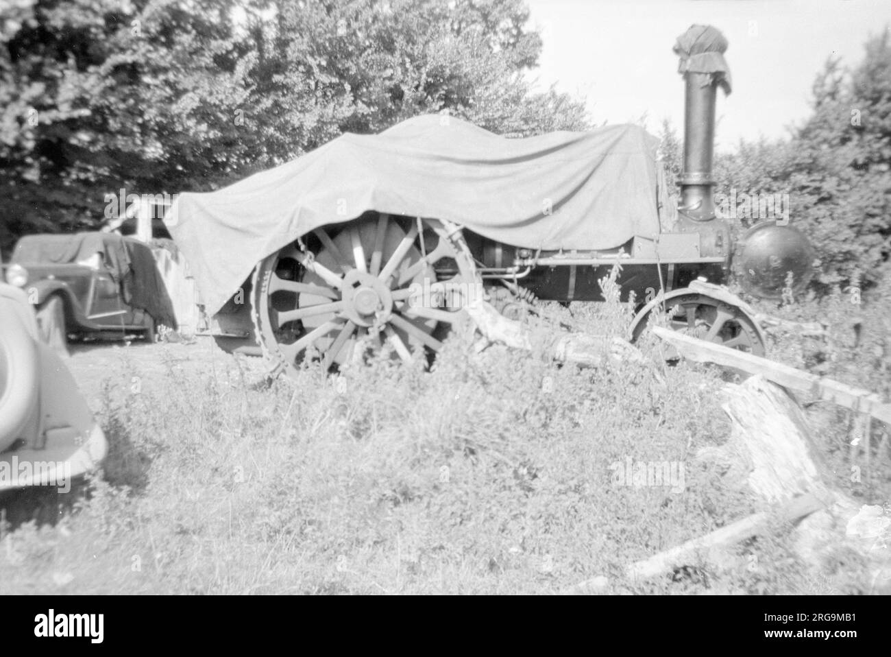 Moteur de traction à vapeur Marshall à cylindre unique OD177 (msn 86265), à Upton Pyne. (Marshall, Sons & Co. Était un fabricant britannique de machines agricoles fondé en 1848. La société était basée à Britannia Iron Works, Gainsborough, Lincolnshire). Banque D'Images