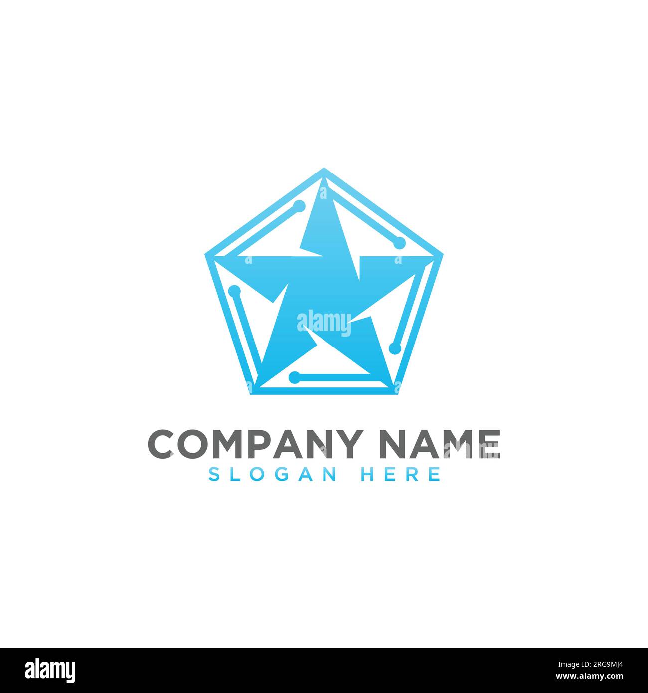 Symbole de conception de logo d'étoile pour la société de technologie. Illustration vectorielle Illustration de Vecteur