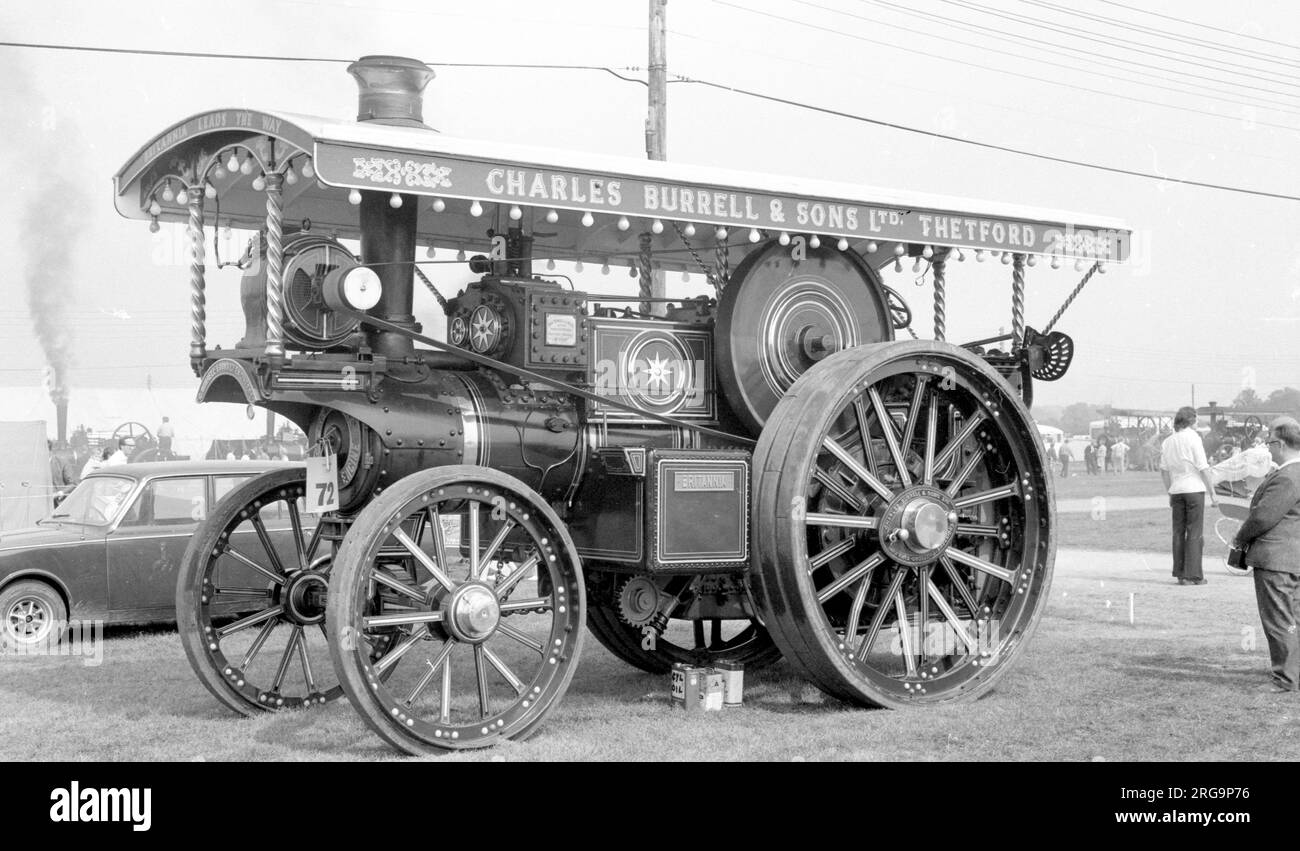 Fabricant: Charles Burrell & Sons of Thetford, Norfolk Type: Showmans Road Locomotive Numéro: 2668 Construit: 1904 enregistrement: NM 257 cylindres: Composé PSN: 8 Nom: Britannia Banque D'Images