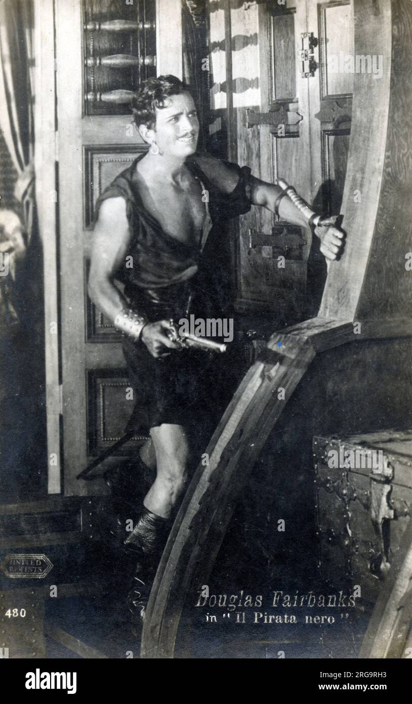 Douglas Fairbanks (1883-1939) dans 'The Black Pirate' (1926) Banque D'Images