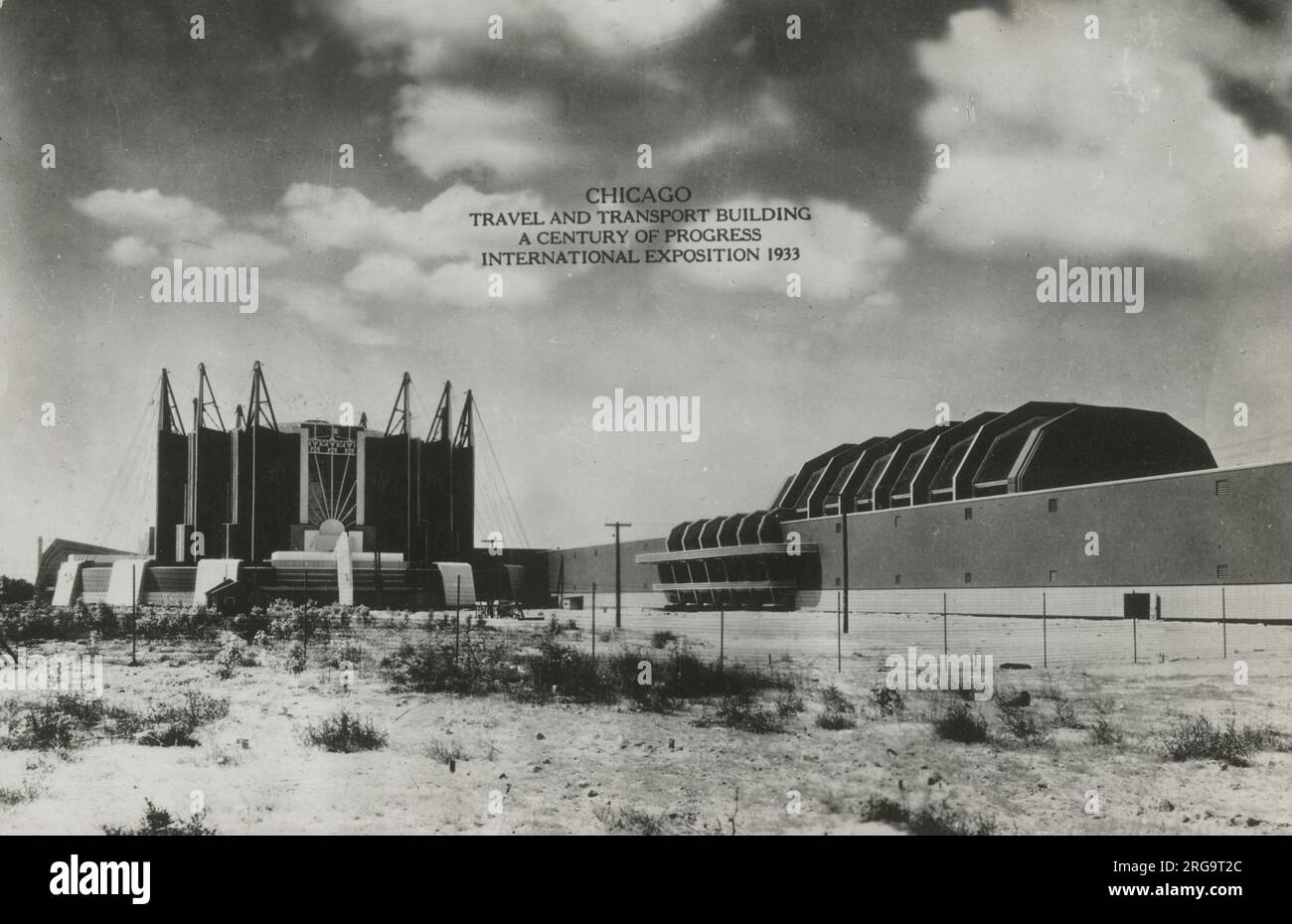 Exposition universelle de Chicago 1933 - Un siècle de progrès - Voyage et transport Building Banque D'Images
