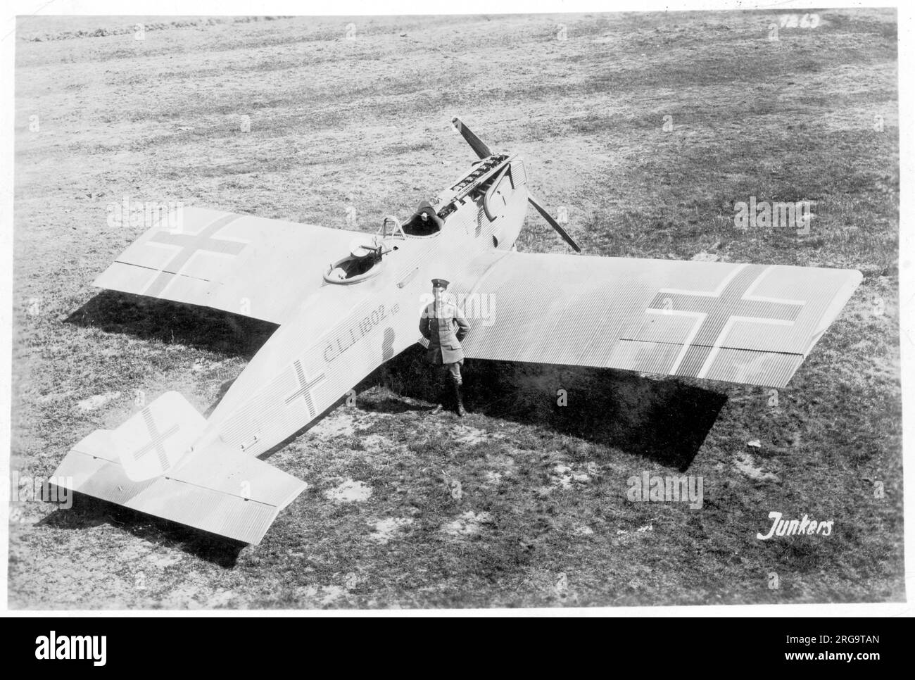 Luftstreitskrafte - Junkers CL.I .1802-18, prototype 1st. Compte tenu de la désignation de la société Junkers J 10, quarante-sept avions de production ont été livrés par l'armistice en novembre 1918. Banque D'Images