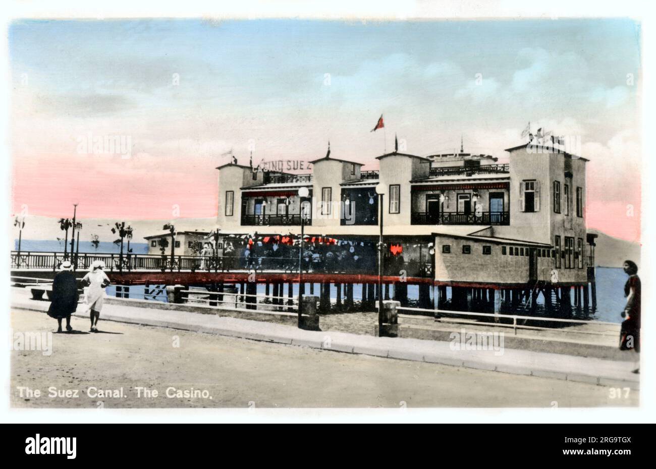 Le Canal de Suez - le Casino. Banque D'Images