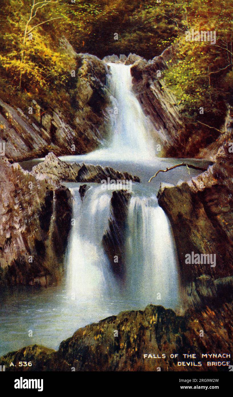 Chutes du Mynach, Devil's Bridge. Banque D'Images