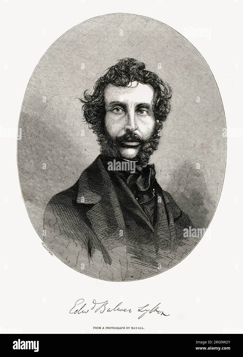 Edward George Earle Lytton Bulwer-Lytton, 1st Baron Lytton (1803-1873), écrivain et politicien anglais. Banque D'Images