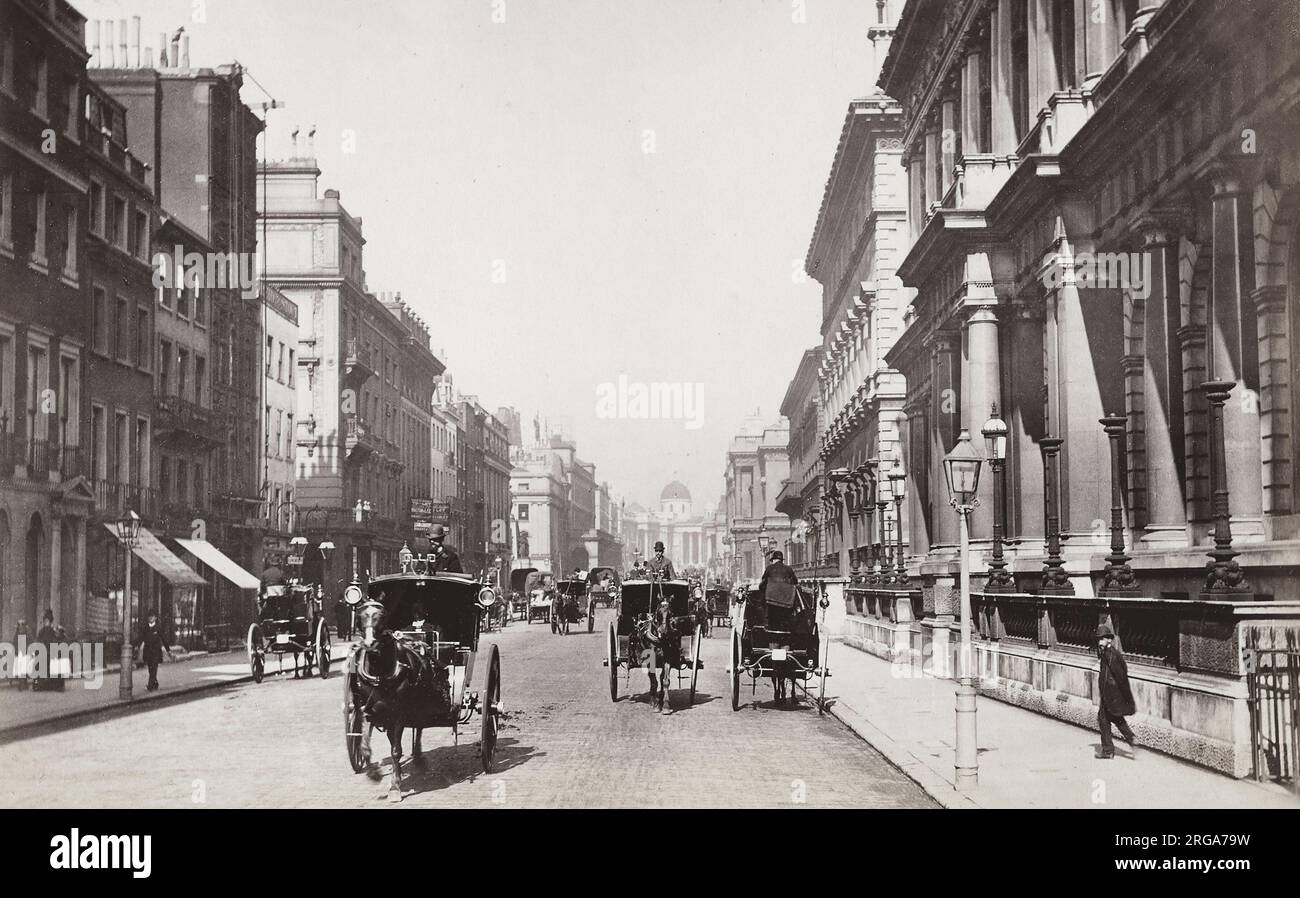 Photographie vintage du 19th siècle : Pall Mall, Londres Banque D'Images