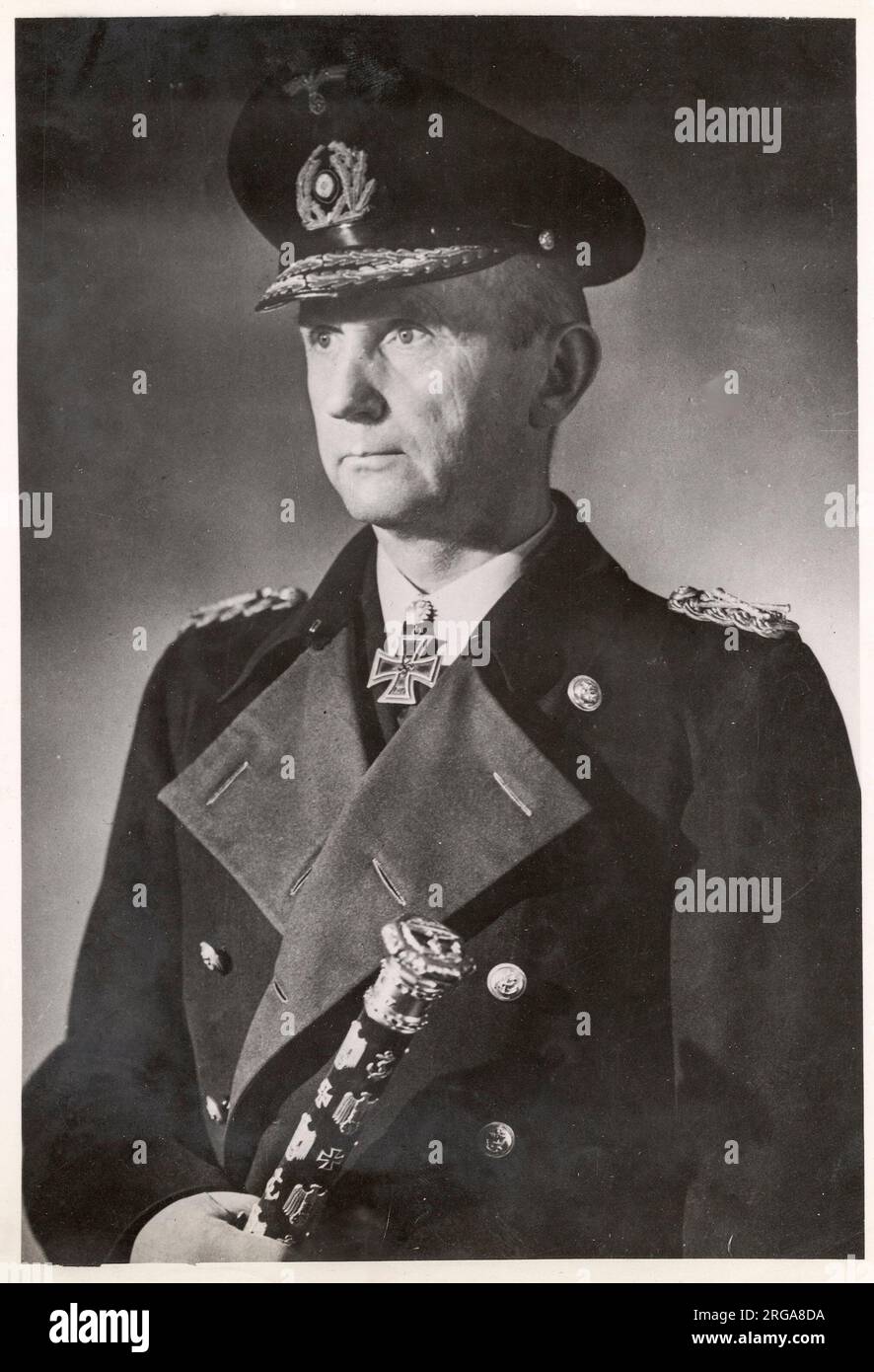Photographie ancienne Seconde Guerre mondiale - amiral Karl Doenitz Donitz, marine allemande Banque D'Images