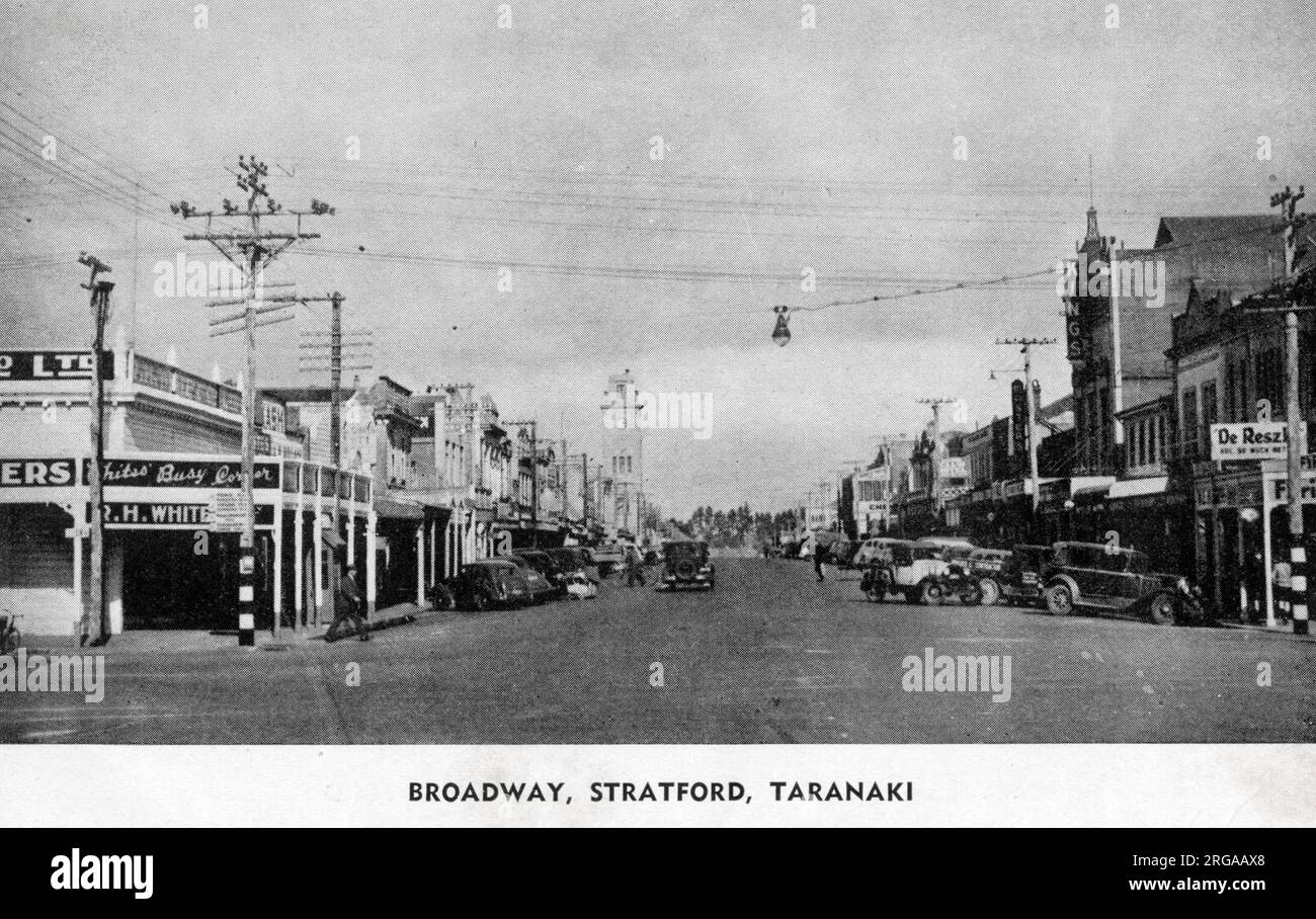 Stratford, Nouvelle-Zélande - Broadway, Stratford, Taranaki Banque D'Images