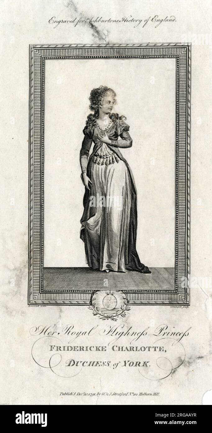 Princesse Frederica Charlotte de Prusse, duchesse de York (1767-1820) Banque D'Images