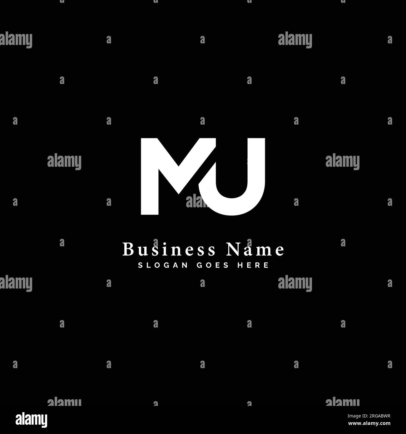 M, U, MU lettre logo modèle de vecteur de conception. Illustration abstraite Alphabet mu logo Illustration de Vecteur