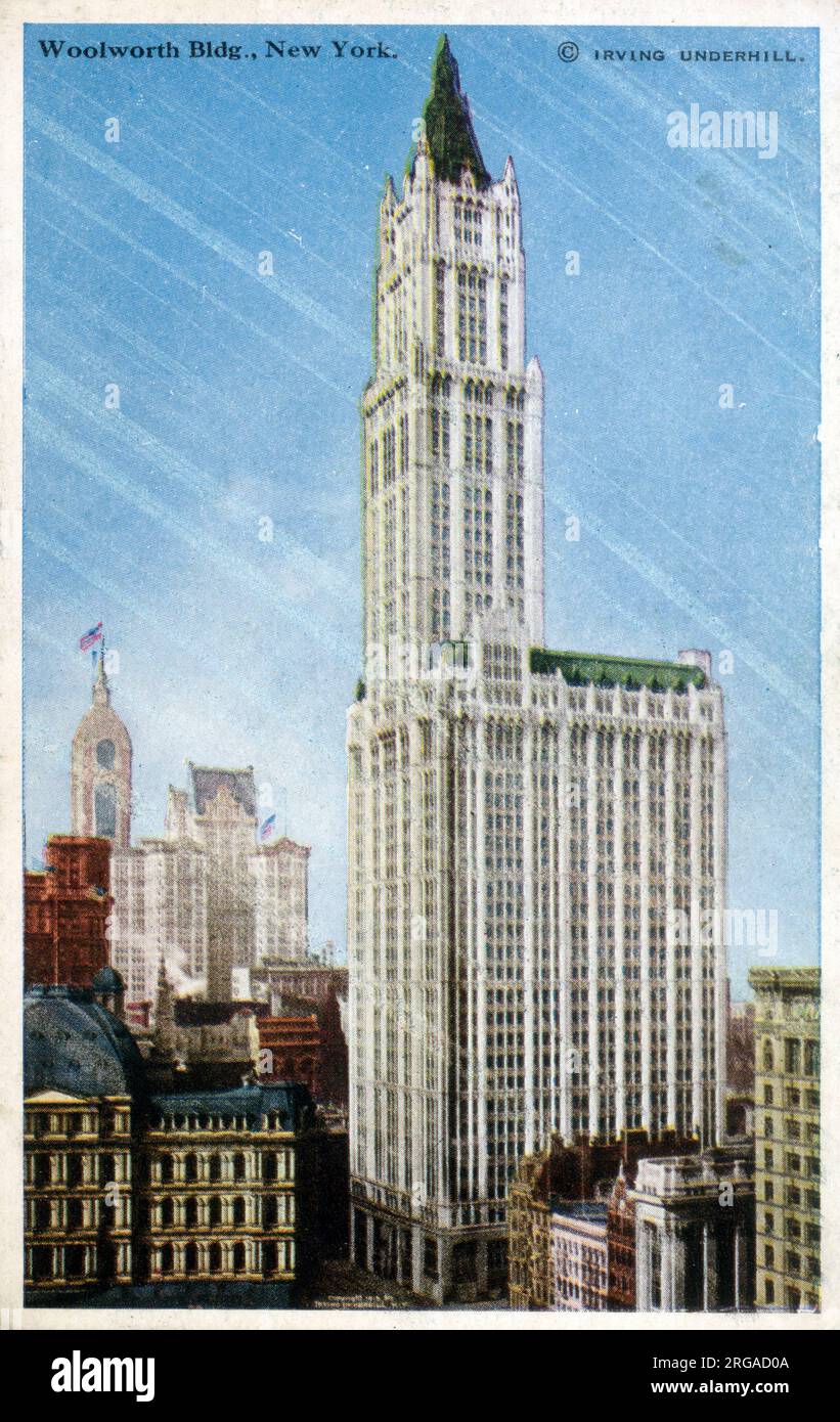 The Woolworth Building, Manhattan, New York City, NY, États-Unis. Banque D'Images