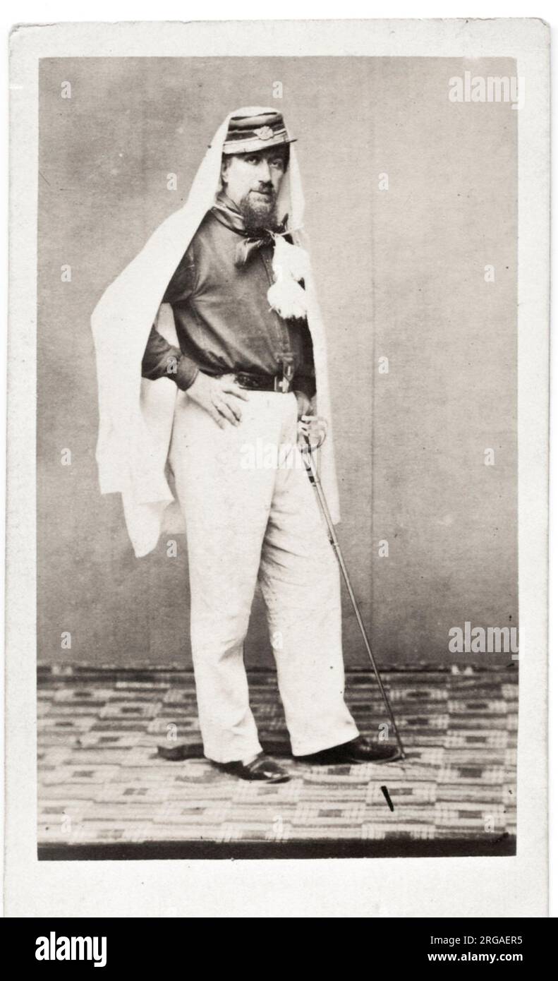 Photographie du XIXe siècle : Giuseppe Maria Garibaldi était un général, patriote et républicain italien. Il a contribué à l'unification italienne et à la création du Royaume d'Italie. Banque D'Images