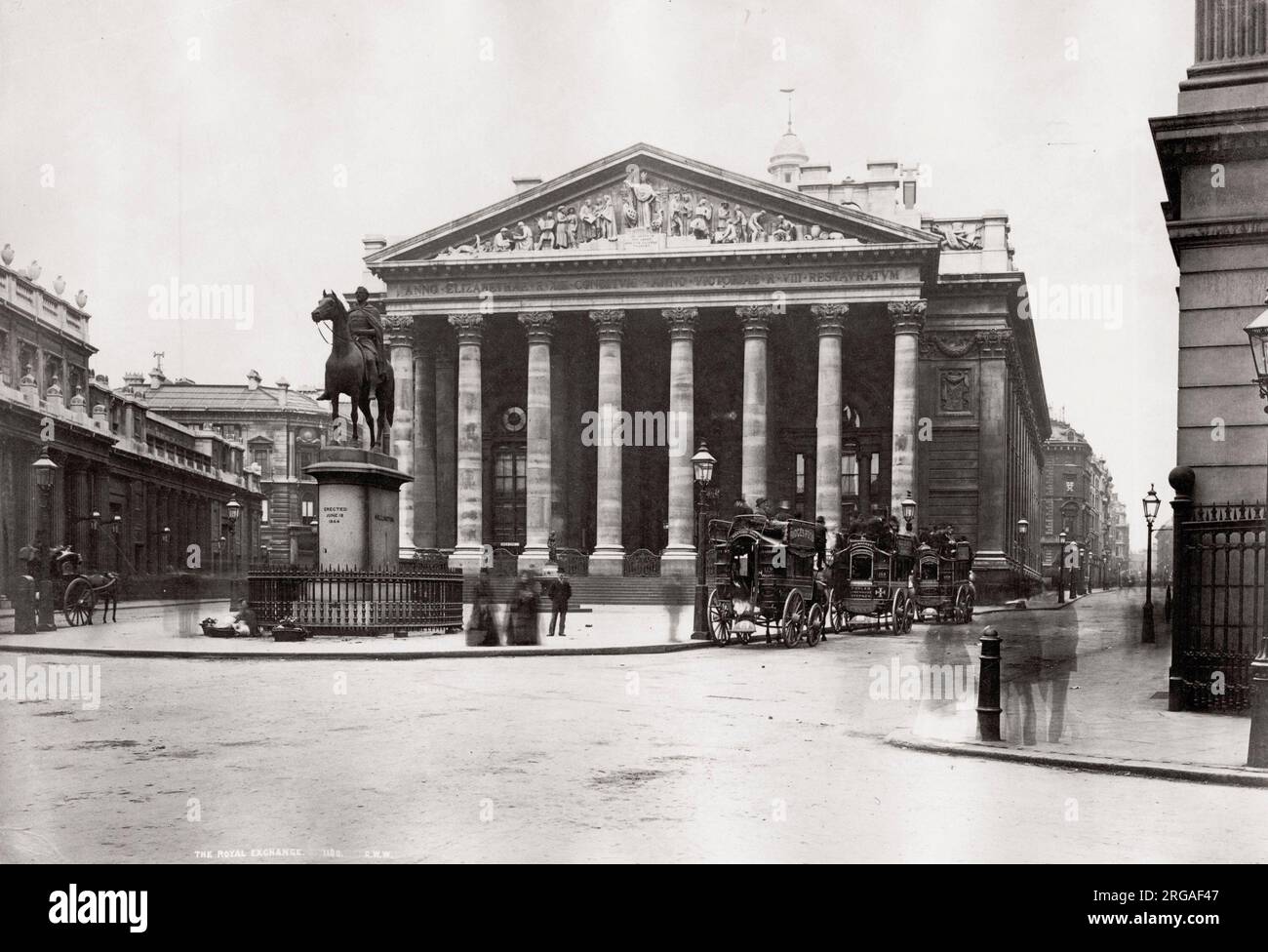Photographie vintage du XIXe siècle : The Royal Exchange, Londres. Banque D'Images