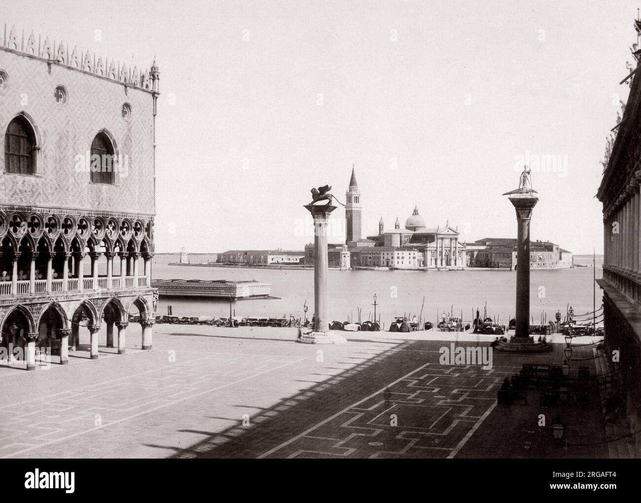 C.1890 Italie Venise Venezia - Piazzetta Banque D'Images