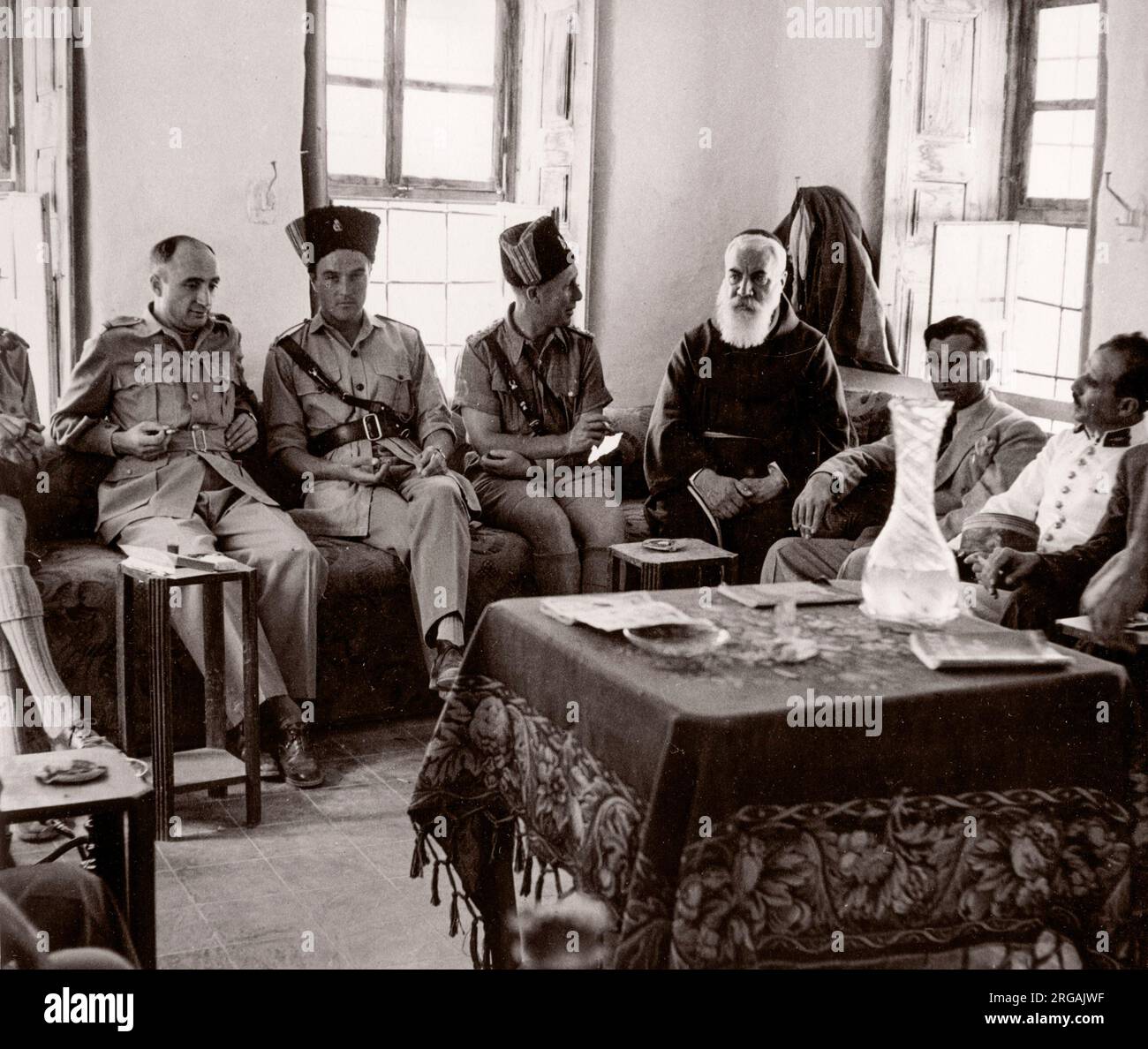 1943 Syrie - célébration du festival de l'Eid à Bobline Photographie par un officier de recrutement de l'armée britannique stationnés en Afrique de l'est et au Moyen-Orient pendant la Seconde Guerre mondiale Banque D'Images