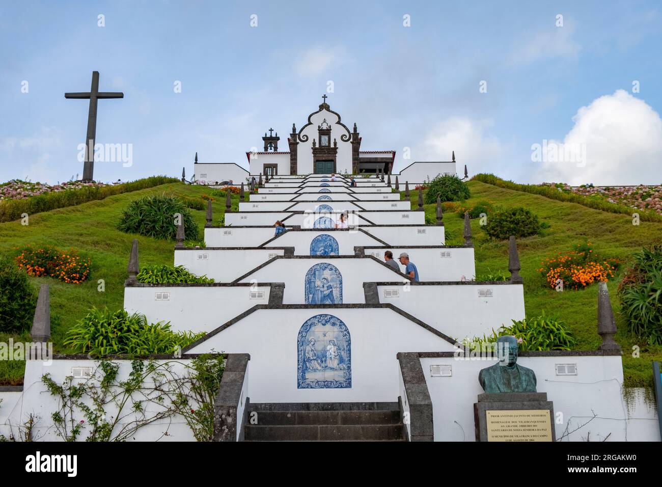 Vila Franca do Campo, Açores, 19.09.2019 - Eglise de Nossa Senhora da Paz à Vila Franca do Campo sur l'île de Sao Miguel aux Açores Banque D'Images