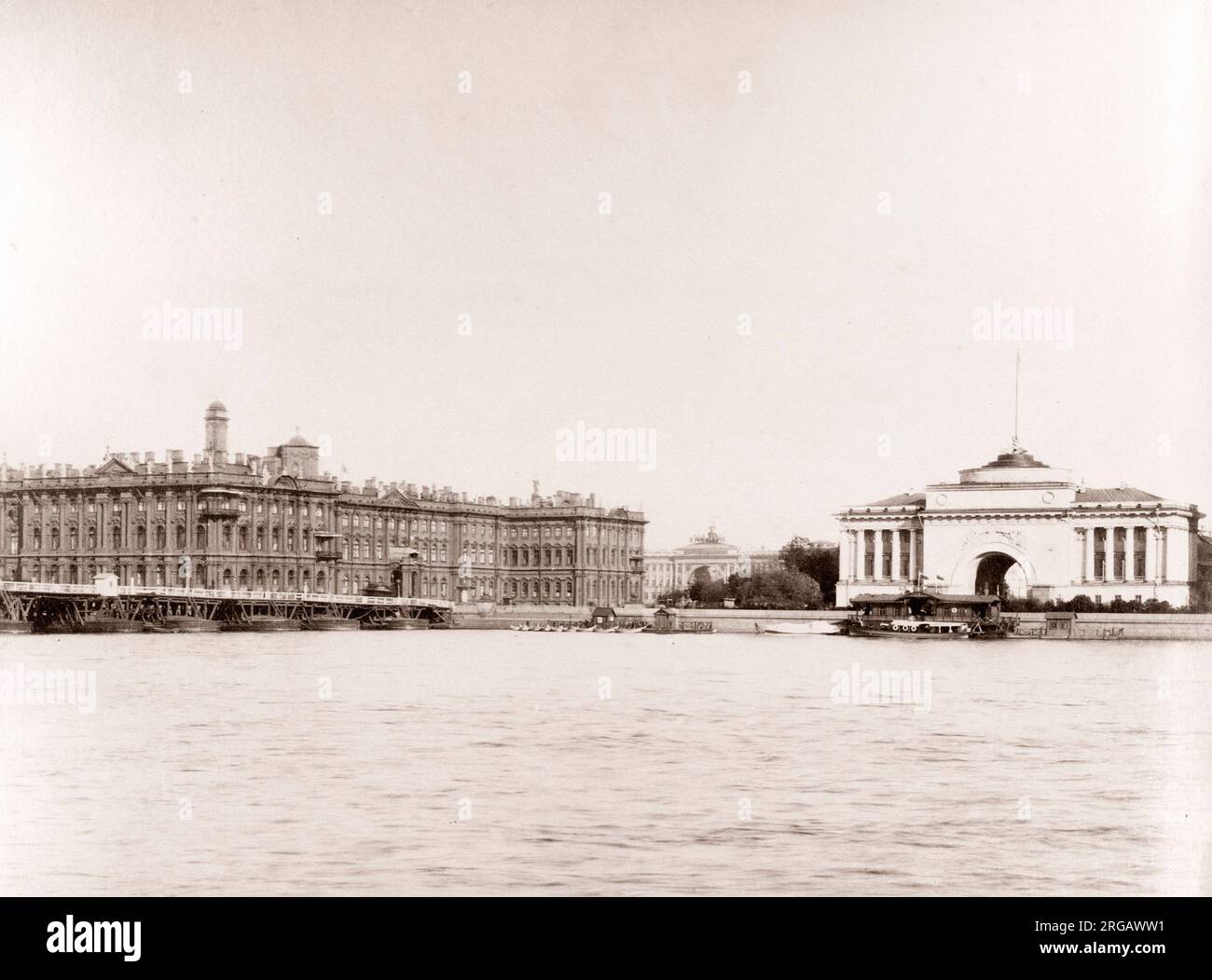 19e siècle vintage photo Russie - Saint-Pétersbourg - Palais d'hiver Banque D'Images