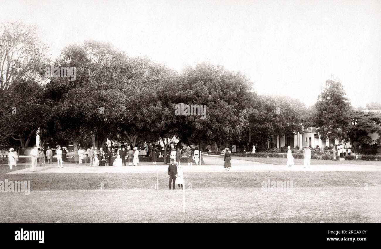 Jouer au tennis en Inde, c.1880 . Banque D'Images